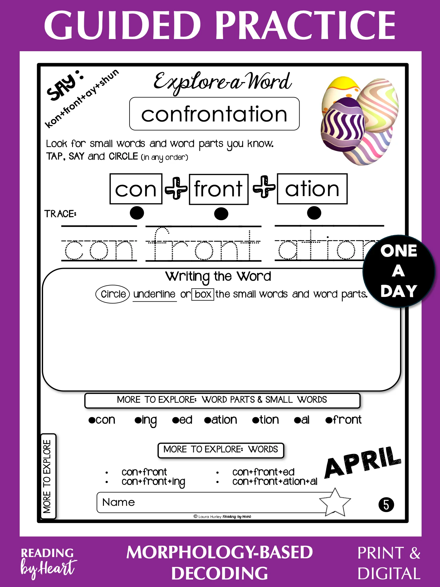 Multisyllabic Words: Guided Practice - April (Print & Digital) (Grades 4-8) product image (1)