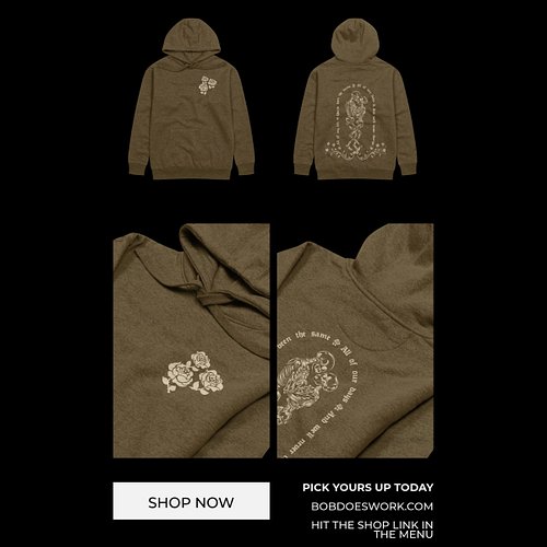 aoml - hoodie 

original artwork, design inspired by deftones song 'i think about you all the time'. order yours here: https:...
