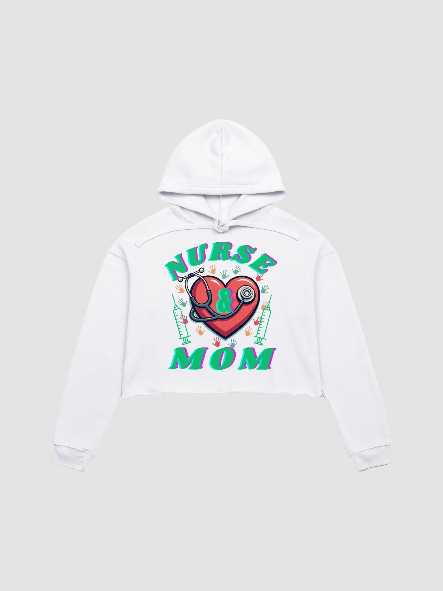 Heartbeat Nurse & Mom Crop Hoodie product image (4)