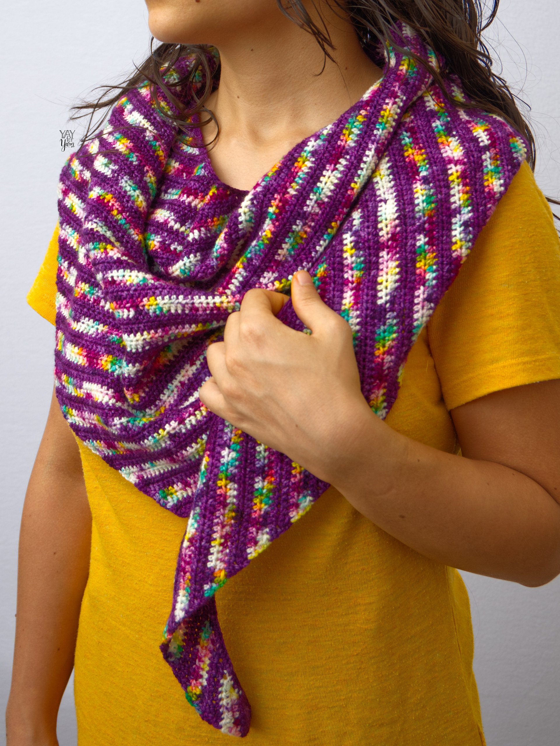 Double Gradient Boomerang Shawl Crochet Pattern product image (1)