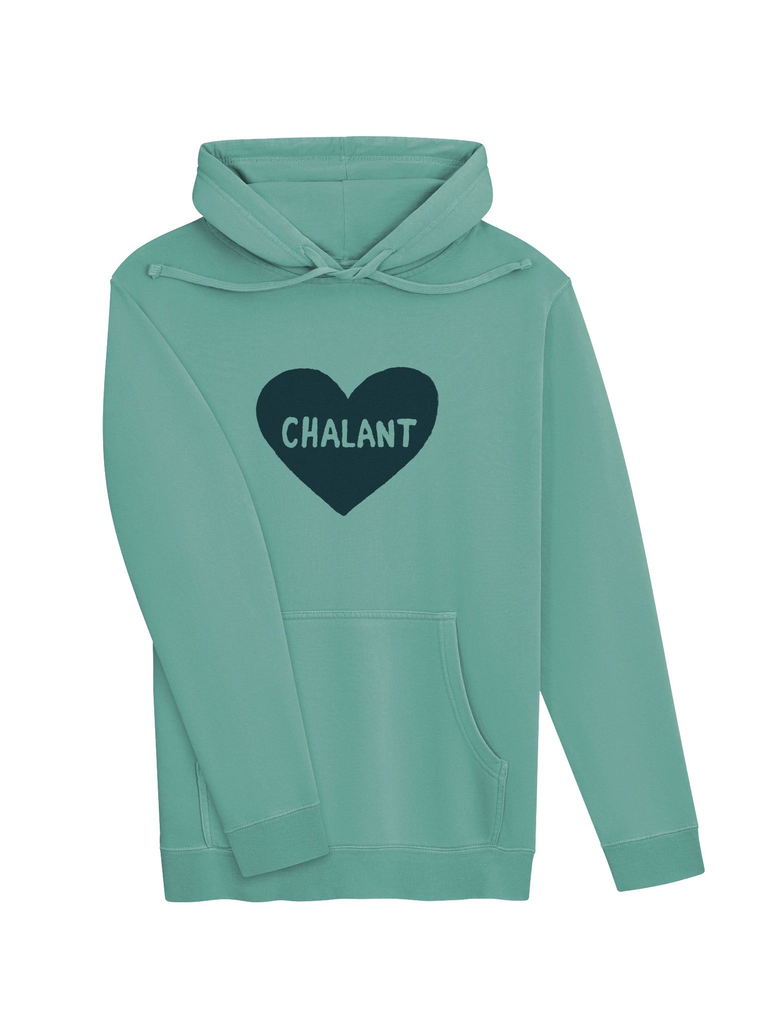 < CHALANT 3 double teal pigment hoodie product image (3)