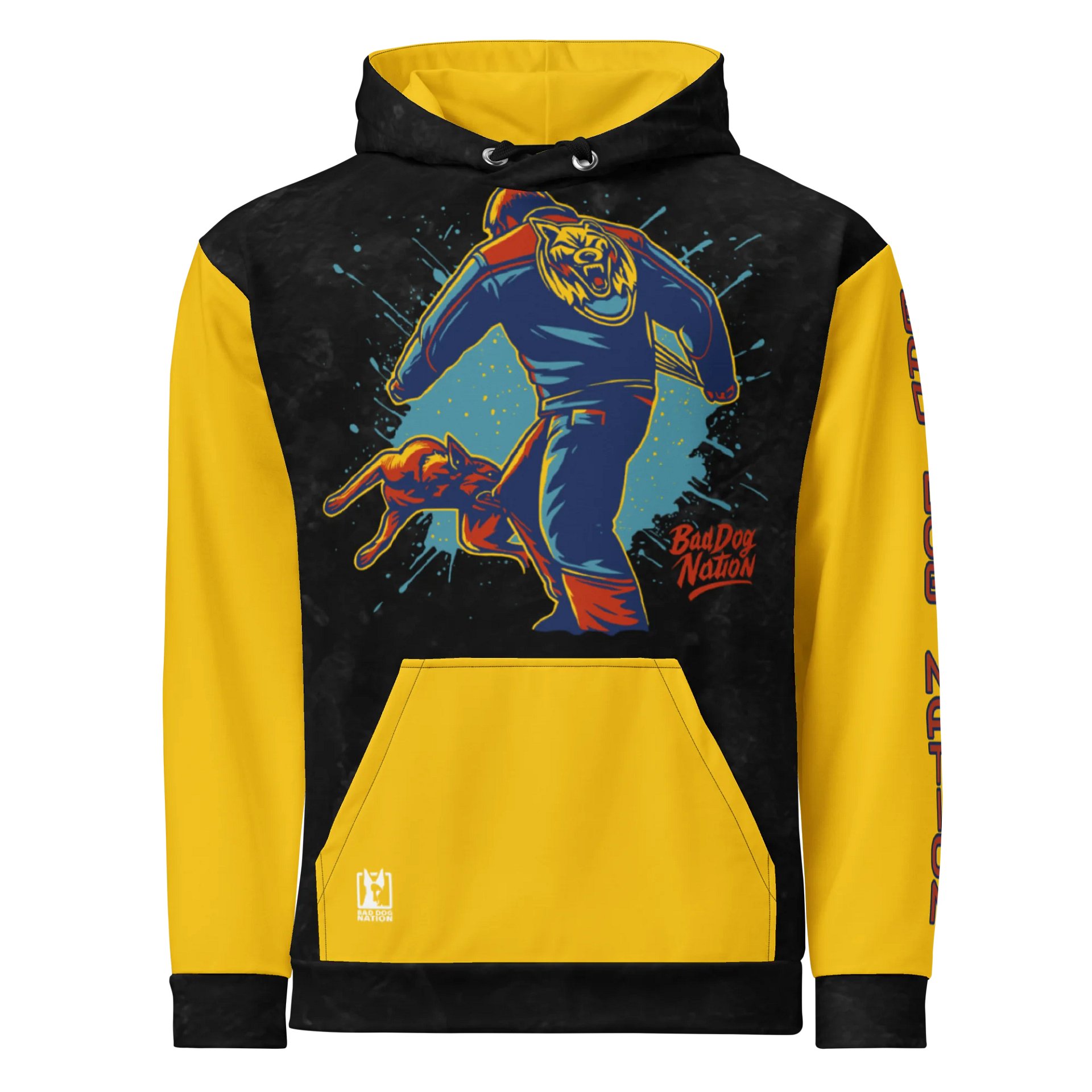 NOBODY CARES, TRAIN HARDER - Premium Adult Unisex All Over Print Hoodie product image (4)