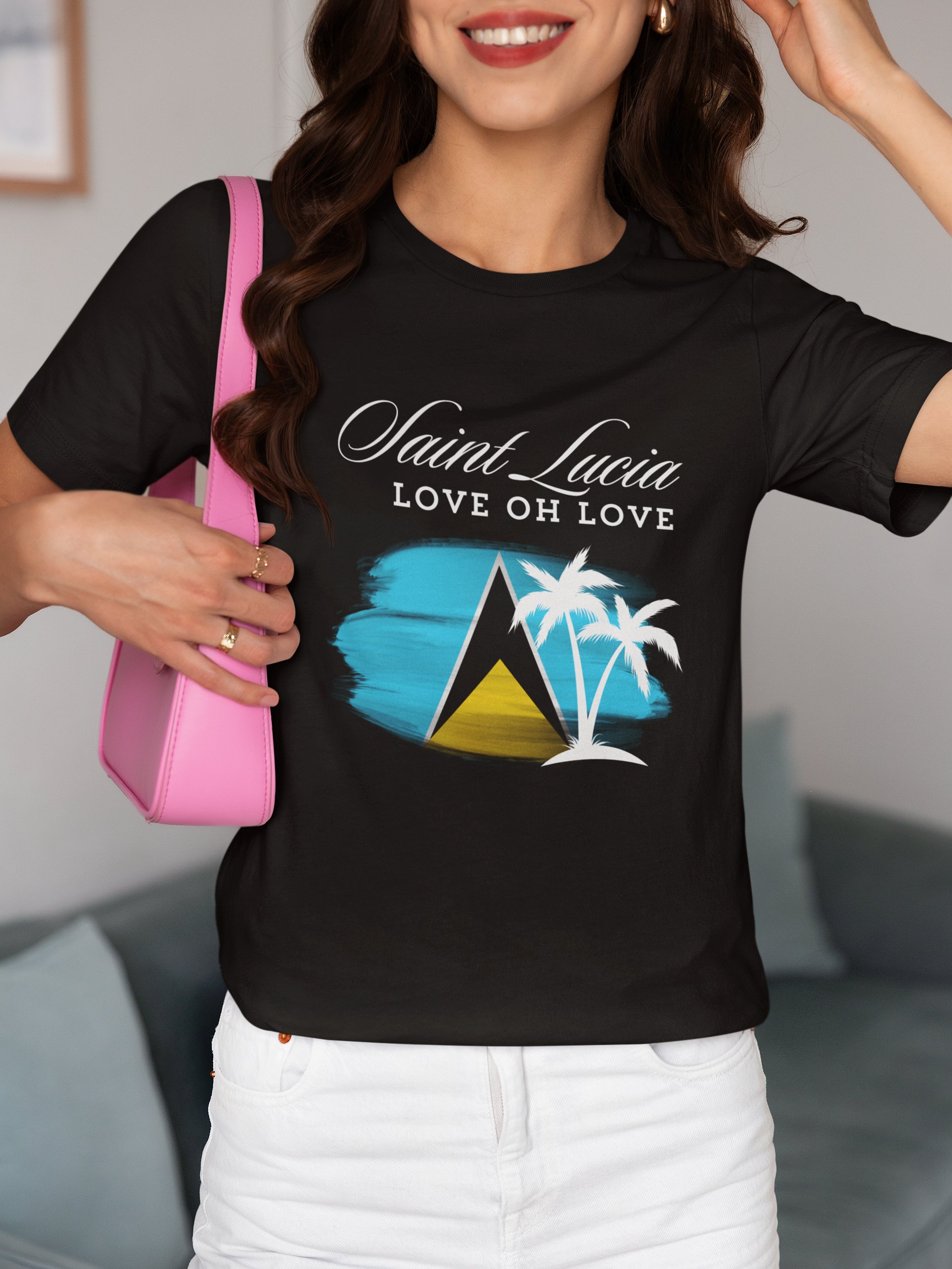 Saint Lucia Love Graphic T-Shirt product image (71)