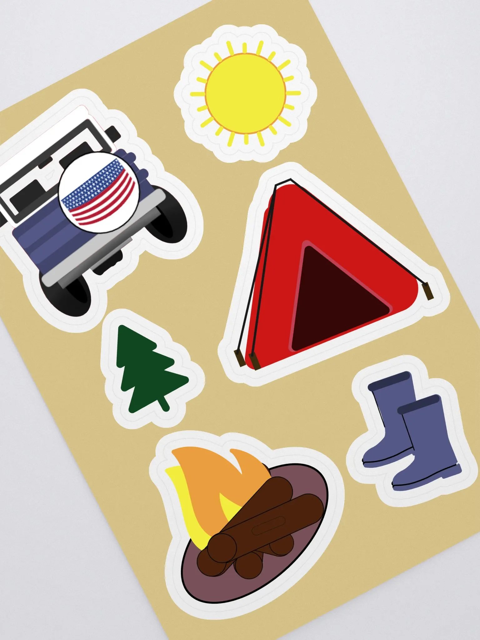 Adventure Awaits Camping Sticker Sheet product image (1)