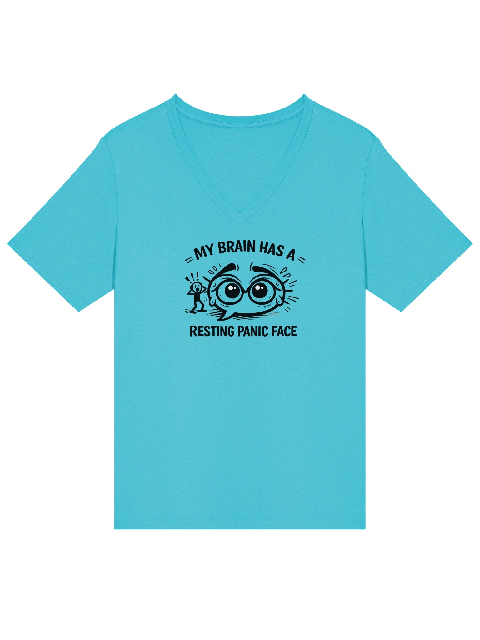 Resting Panic Face V-Neck Tee product image (1)