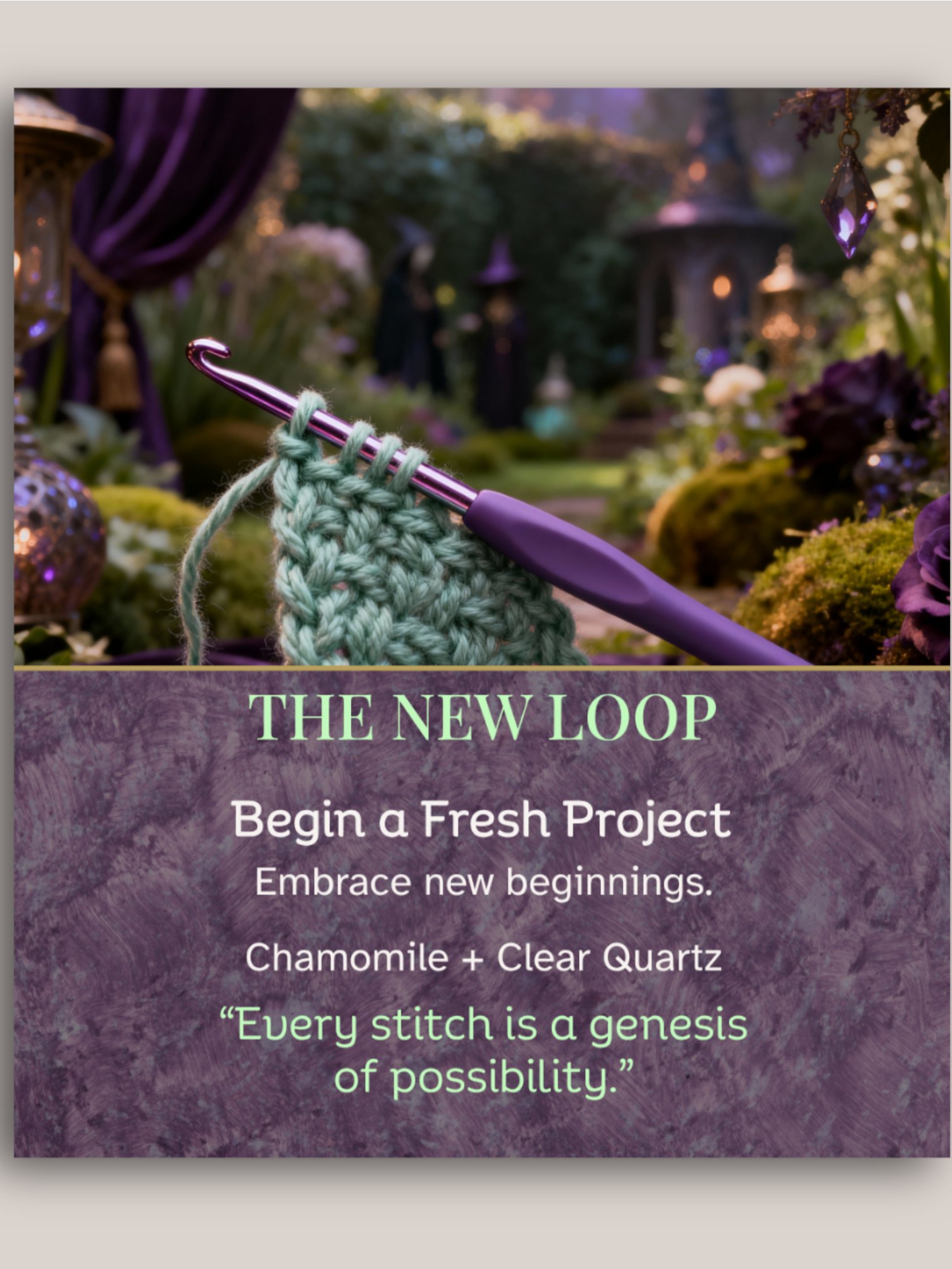 Crochet Oracle Deck Printable | Fiber Artist Oracle Cards Digital Download product image (2)