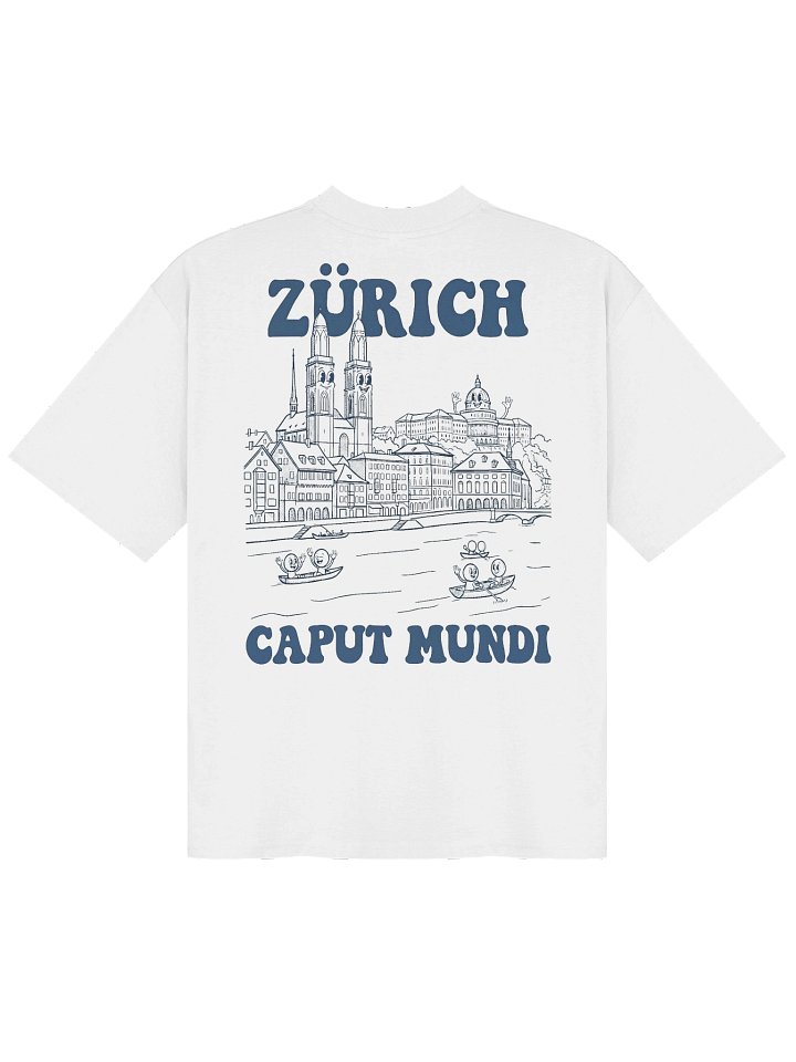 T-Shirt Oversized Zurich Caput Mundi Blue/White product image (1)