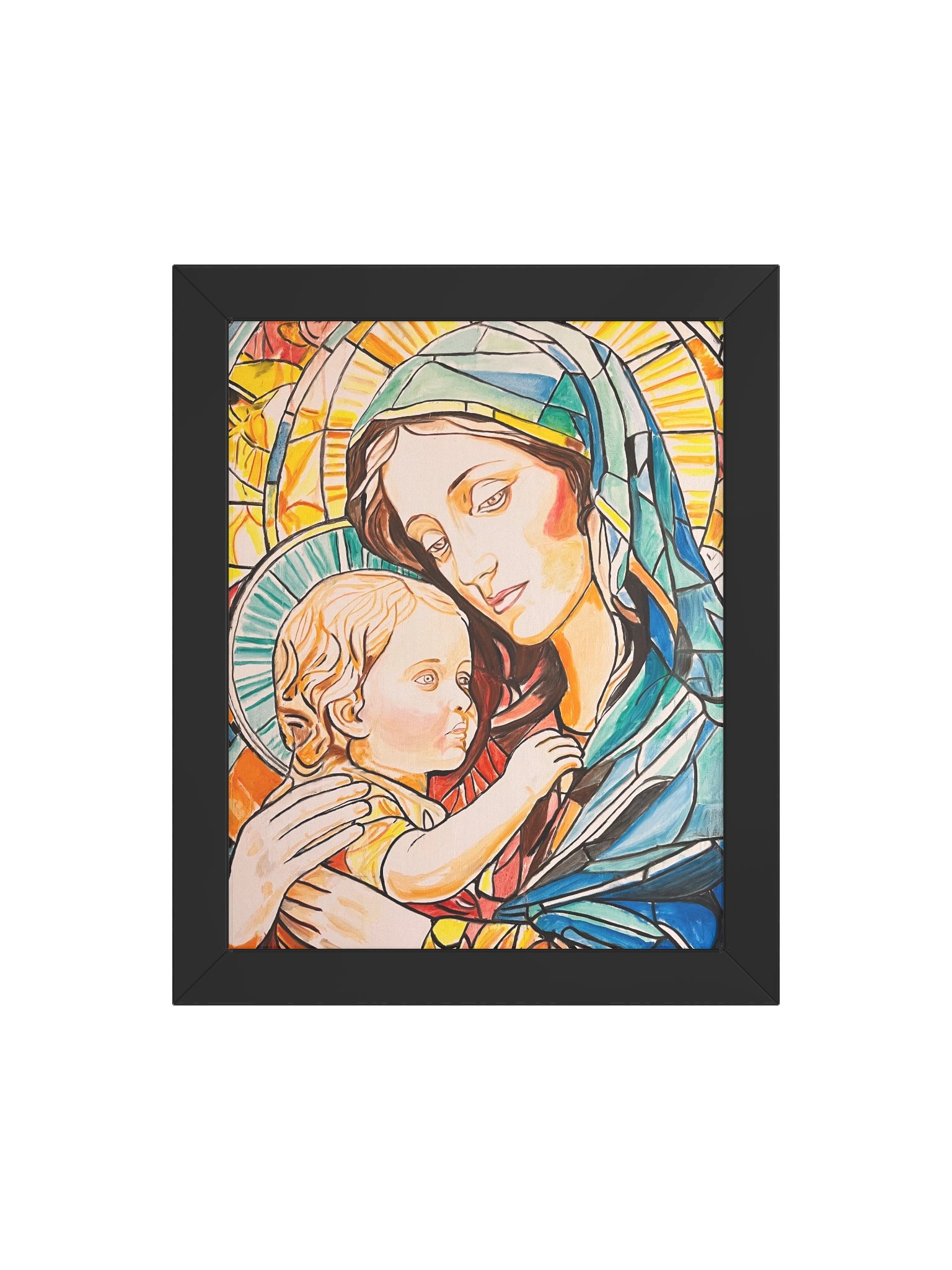 Blessed Mother and Jesus by Warren Willowdale (Framed High-Quality Matte Fine Art Print) product image (4)