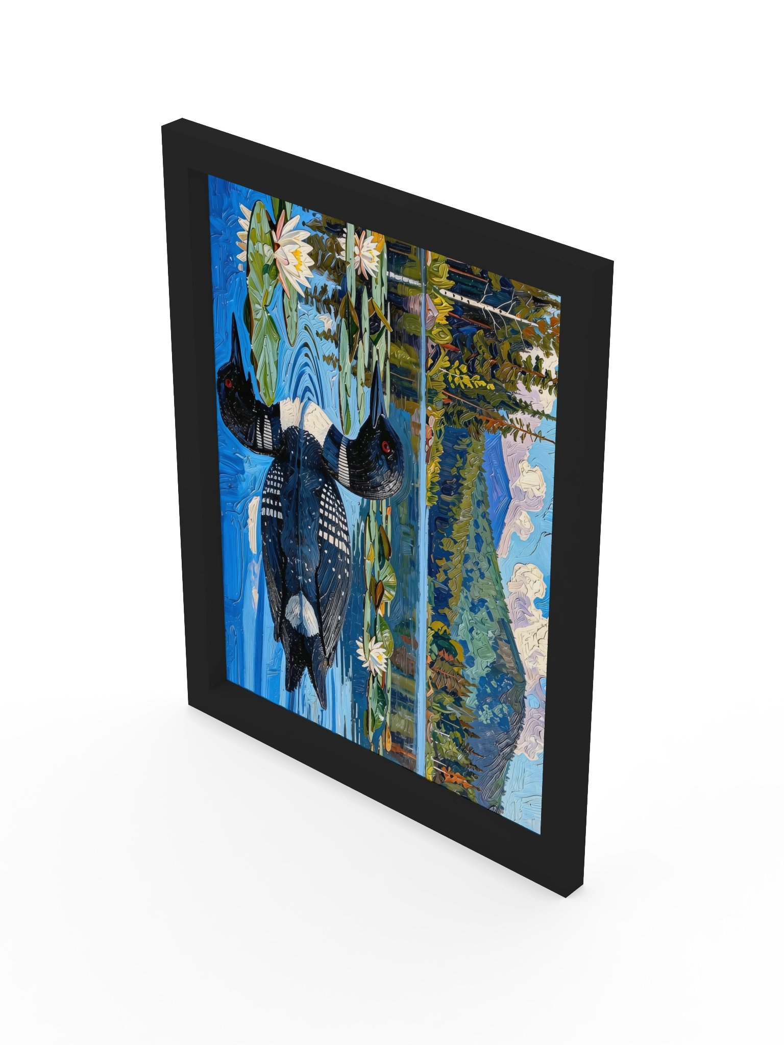 Loon in the Lily Pads Framed Print product image (19)