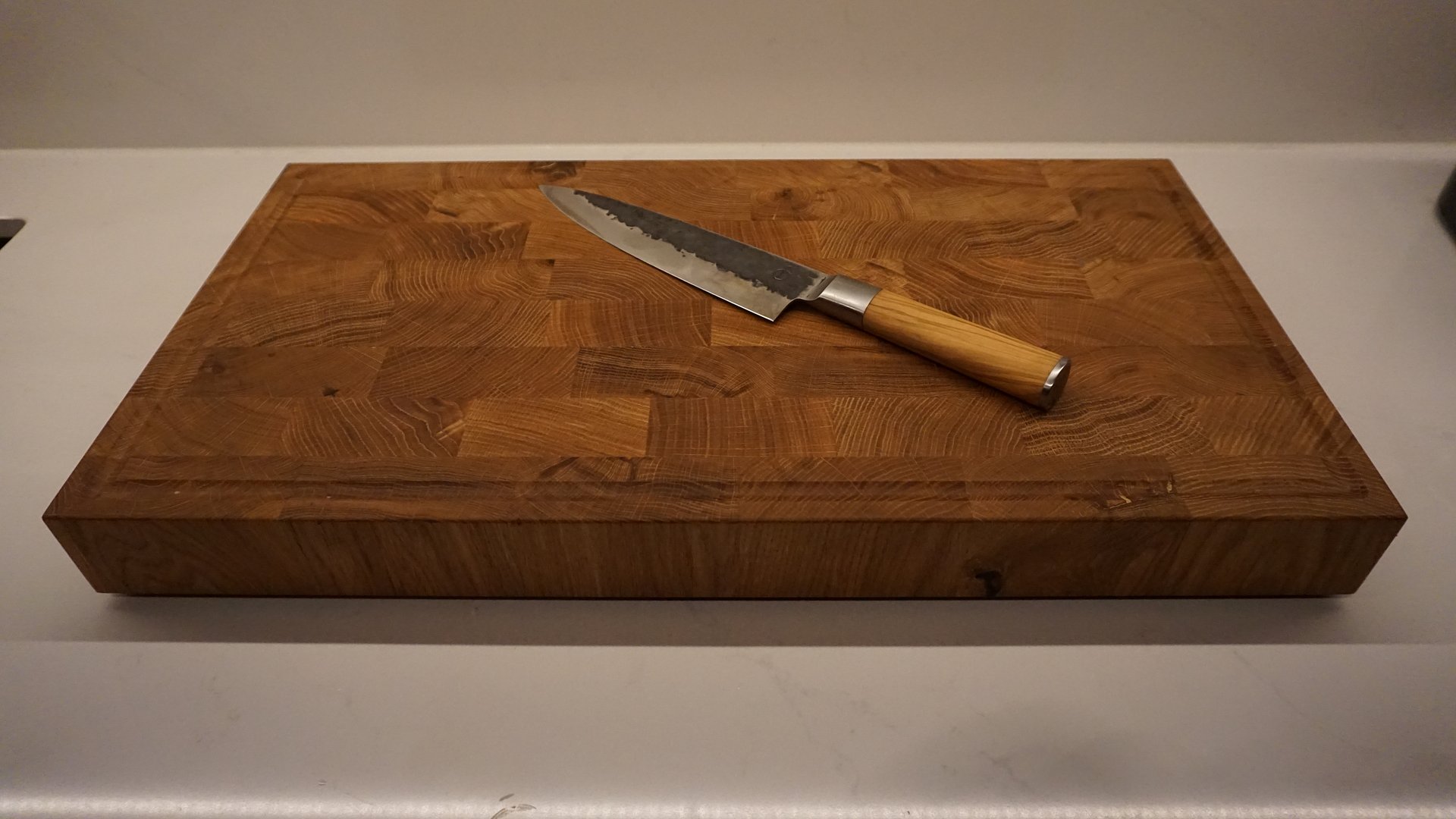 Eiken kopshouten snijplank (60x32x5.5 cm) product image (3)