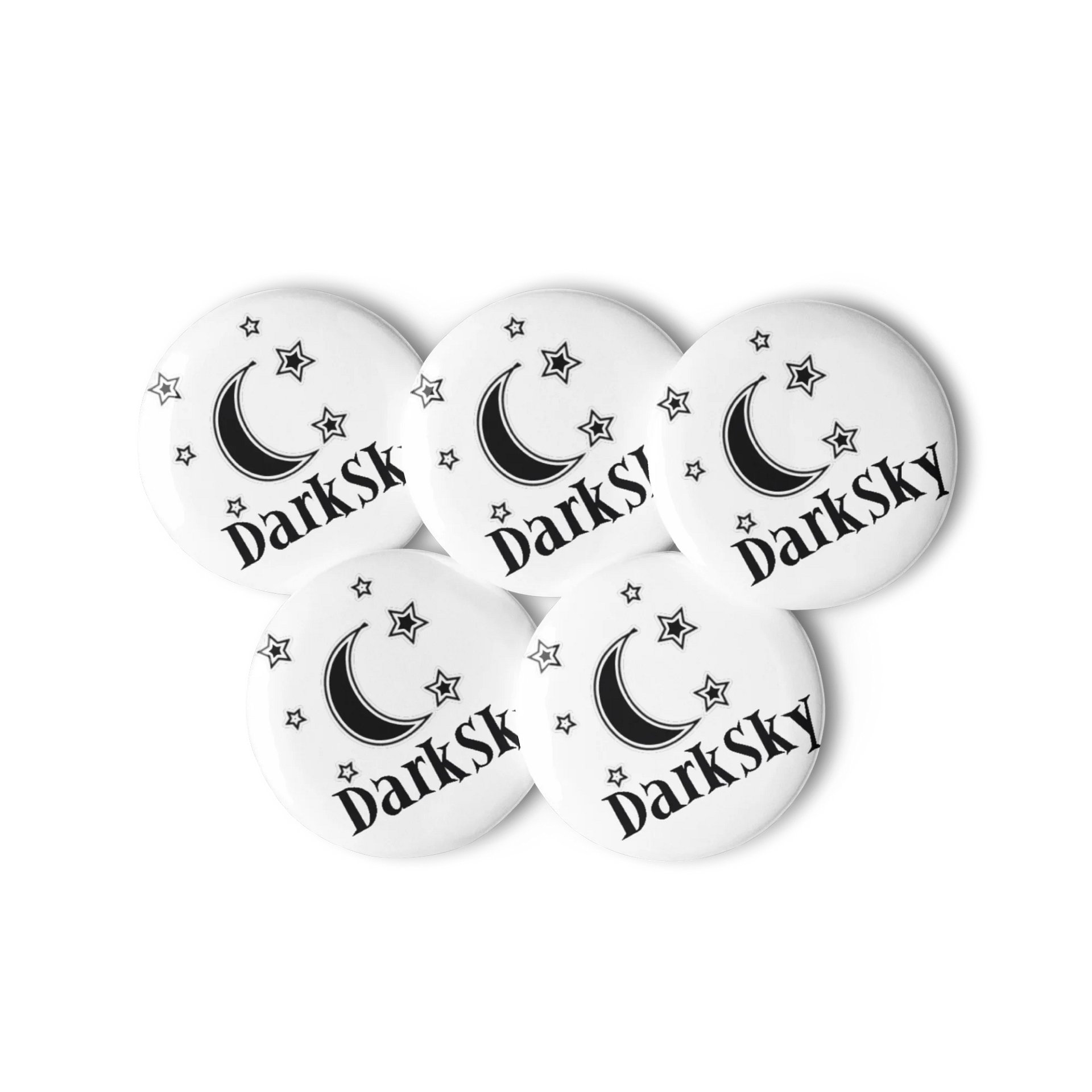 DarkSky Logo Pin Button Set (Black) product image (3)