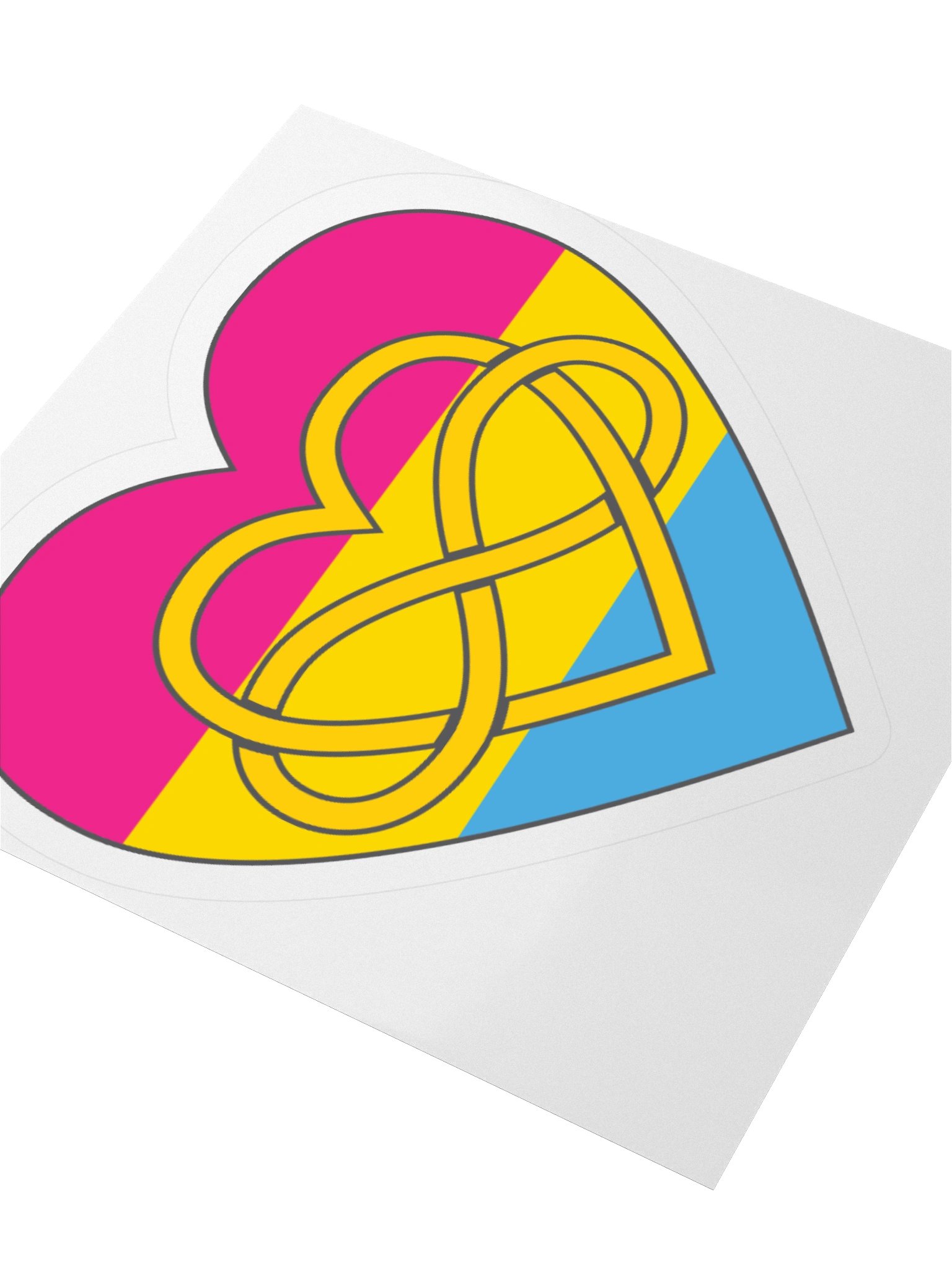 Pansexual Pride Flag Polyamory Infinity Heart Sticker product image (9)