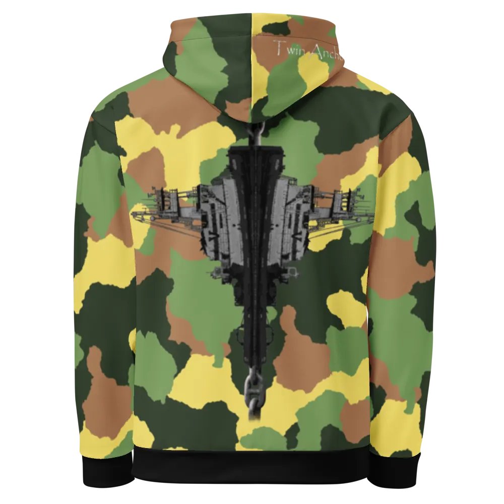 Mirrored Tug Hudson & Barge Bridal Chain (Camouflage & Green) – Performance Marine Wear | Twin Anchor Apparel North Current Line product image (1)