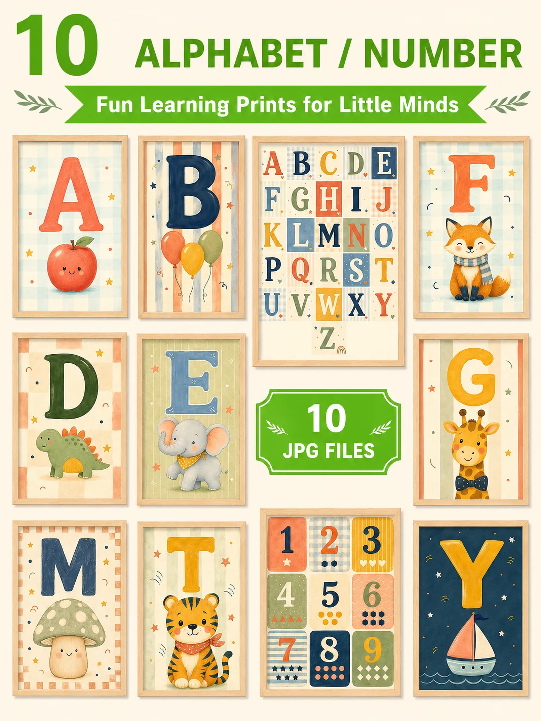 Kids Wall Art Bundle, Nursery Printable Art product image (10)