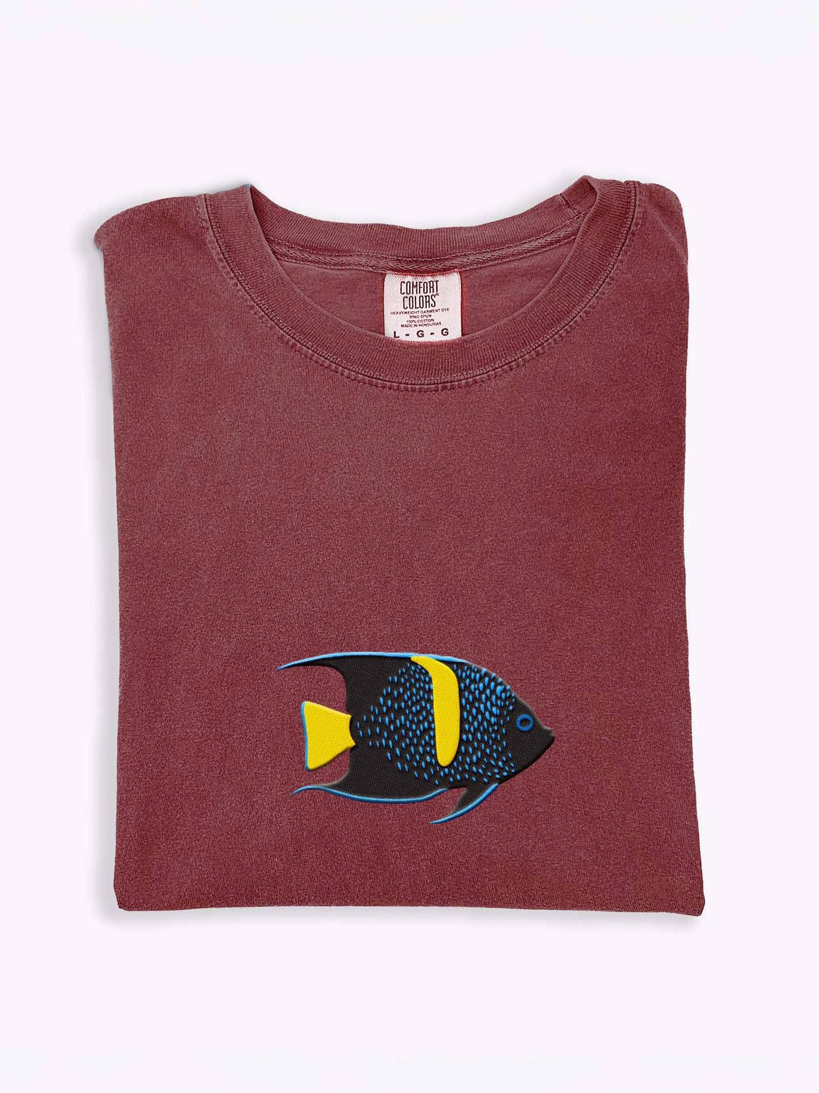 Asfur Angelfish Embroidered Premium Shirt | Saltwater Reef Aquarium Fish & Marine Life Apparel product image (1)