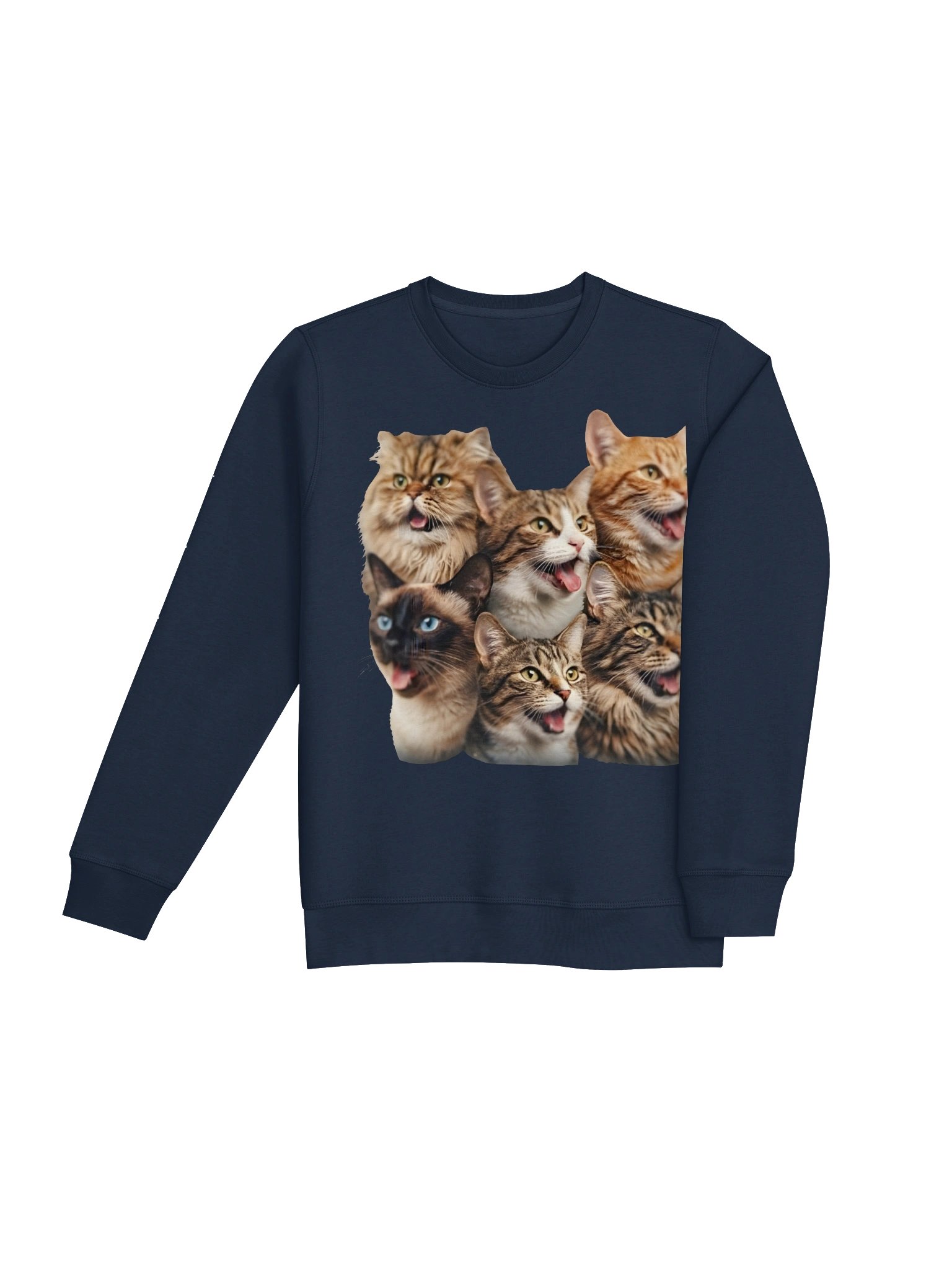 Playful & Direct: Silly Cats Collage Crewneck Sweatshirt product image (20)