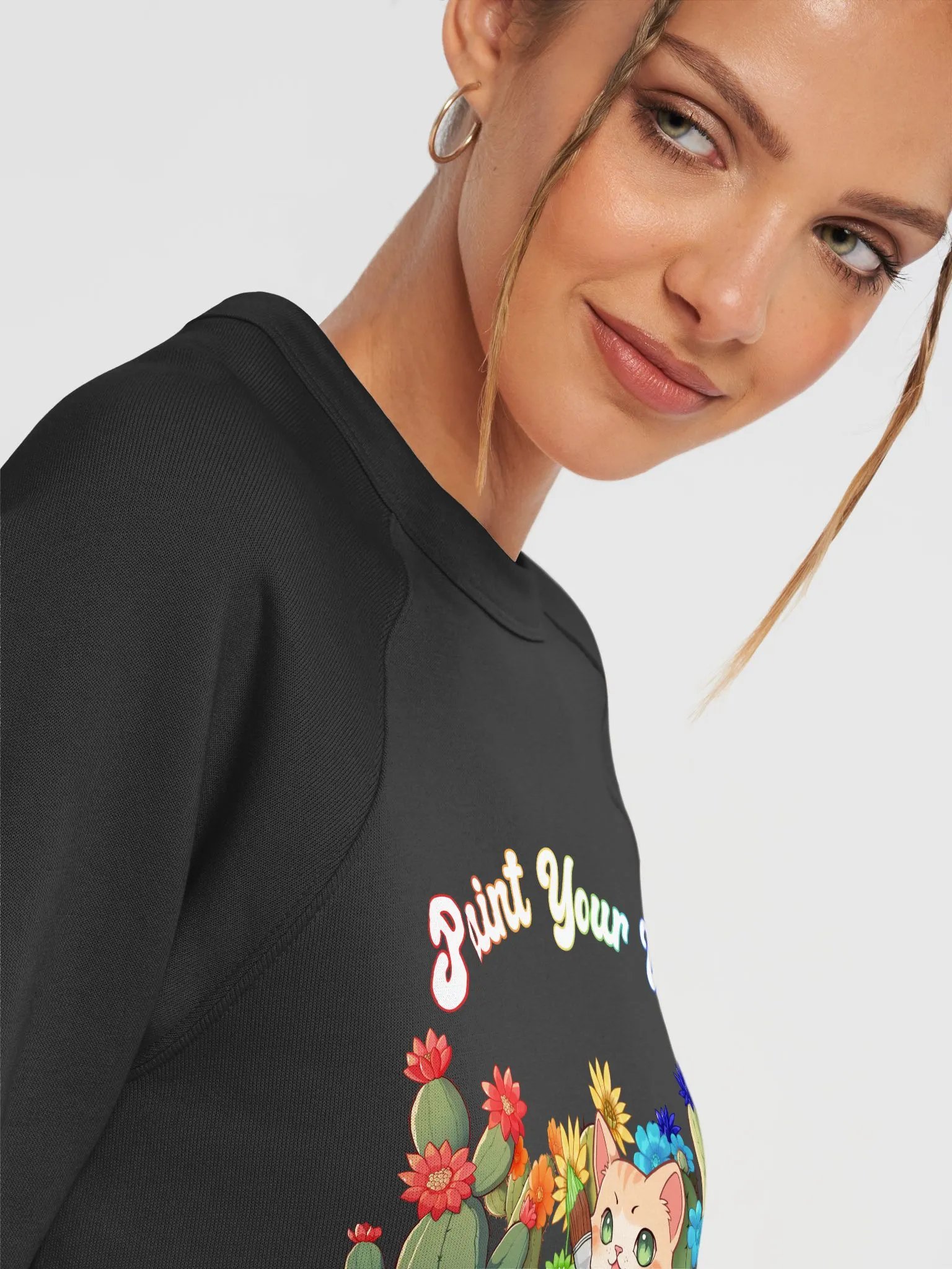 Rainbow Kitten Artist Sweatshirt product image (7)