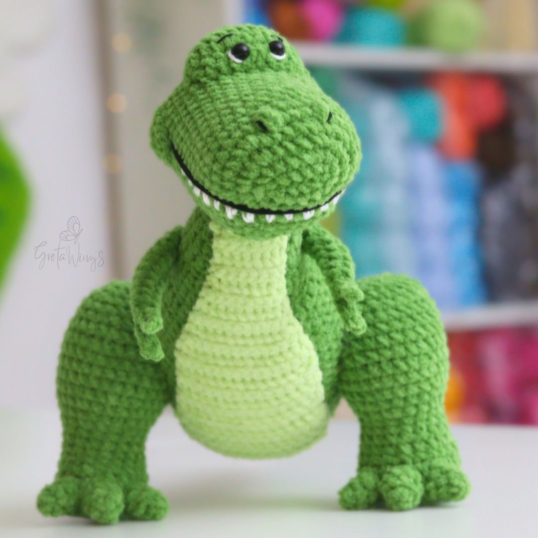 Patrón Amigurumi T-Rex de Crochet en Chenille - PREVENTA 25% Dto. product image (3)