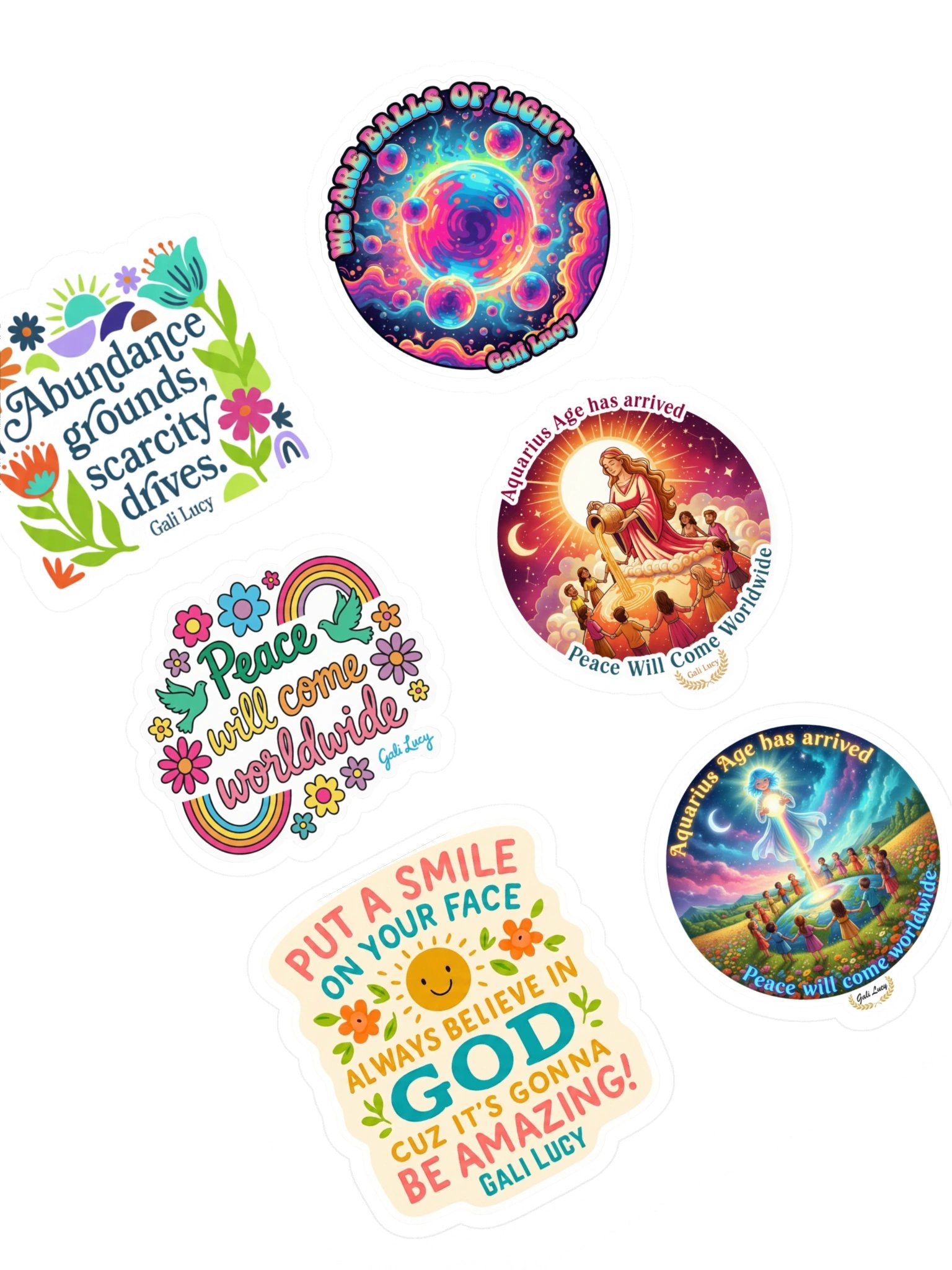 Set of 6 Stickers - Style 15 product image (3)