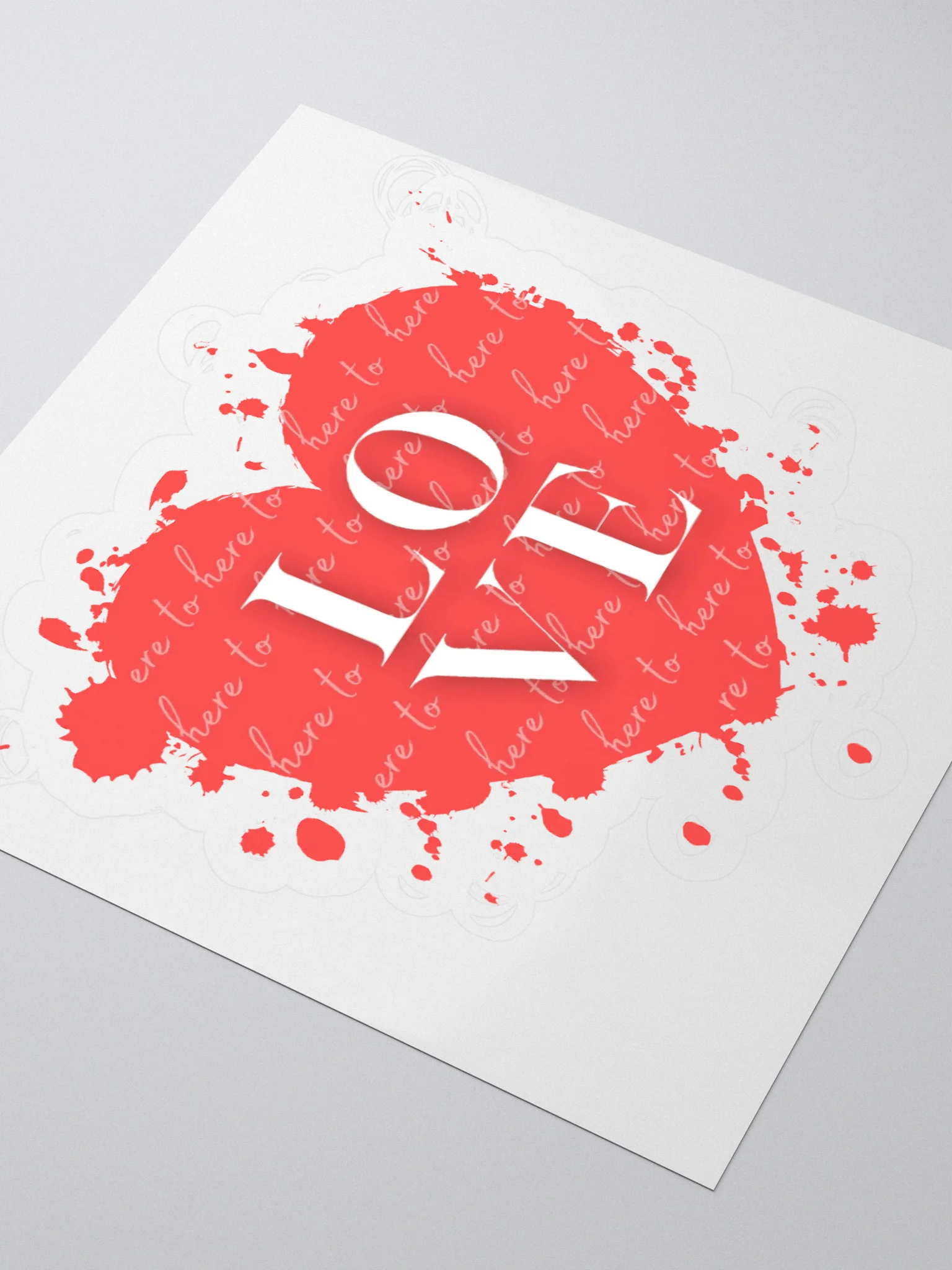 Here to Love Vinyl Sticker product image (3)