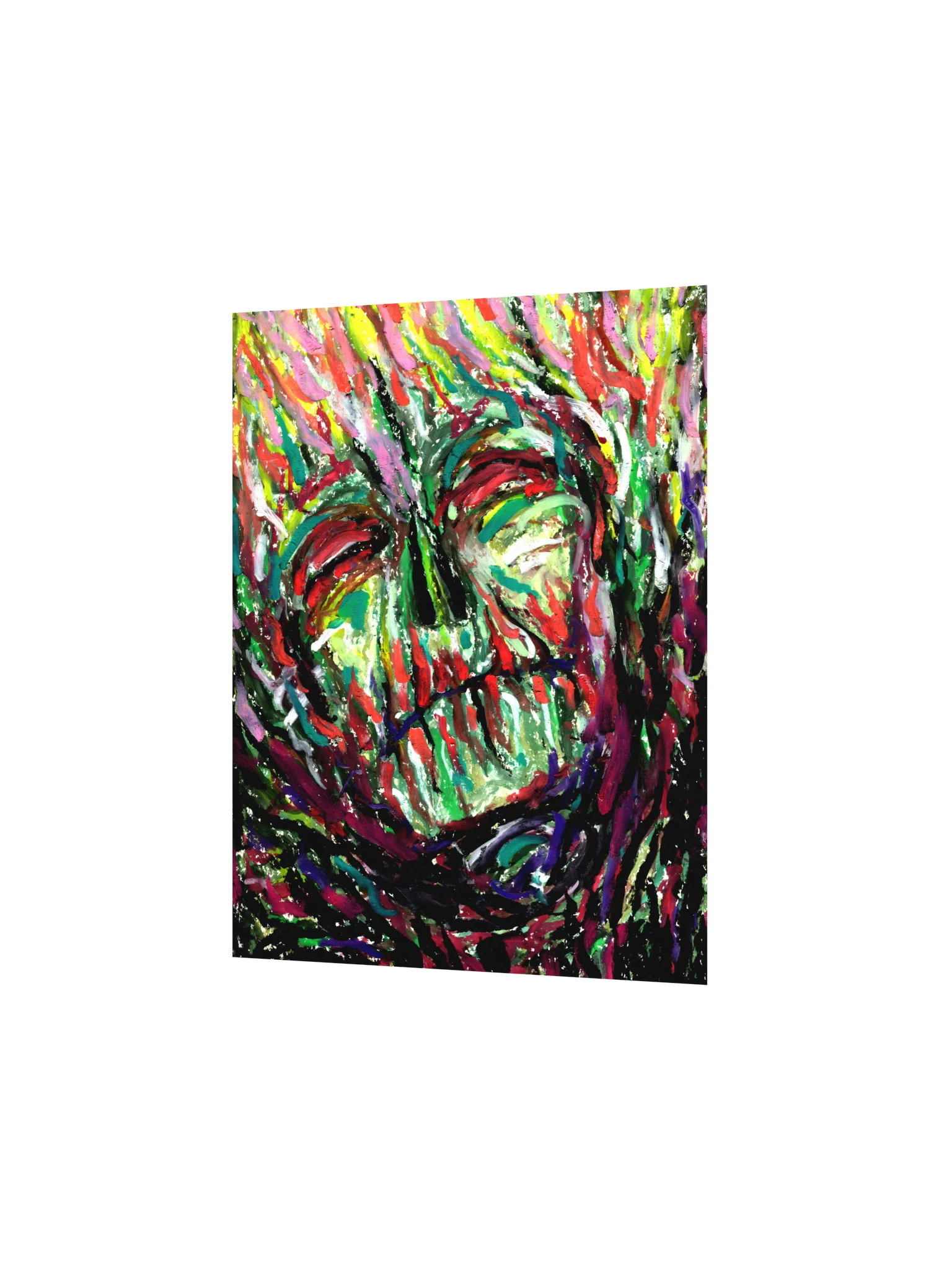 Burning Spirit Oil Pastel Artwork Print product image (4)