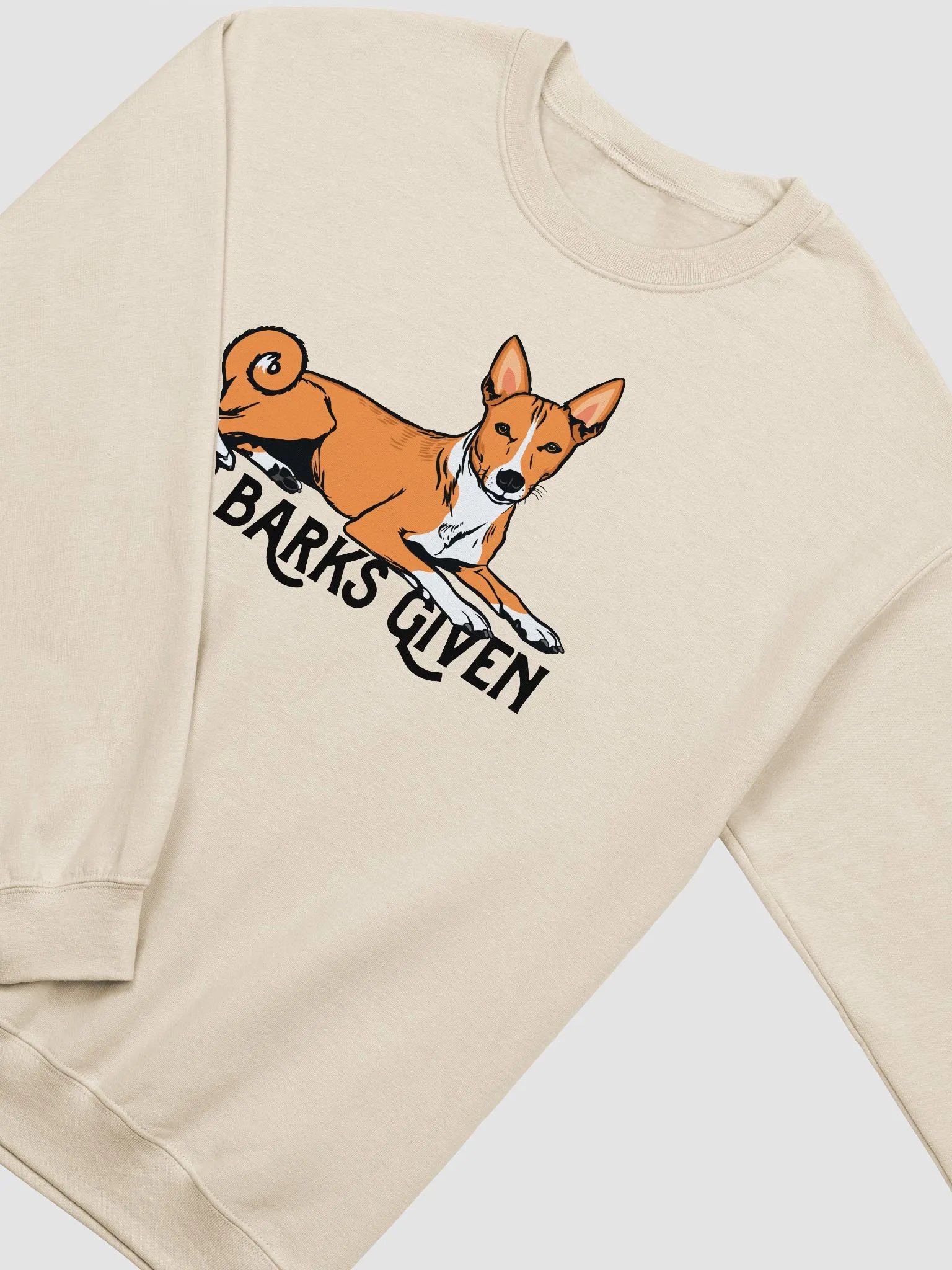 No Barks Given Sweatshirt of a Basenji | Funny Shirt for Basenji Dog Paw-rents product image (4)