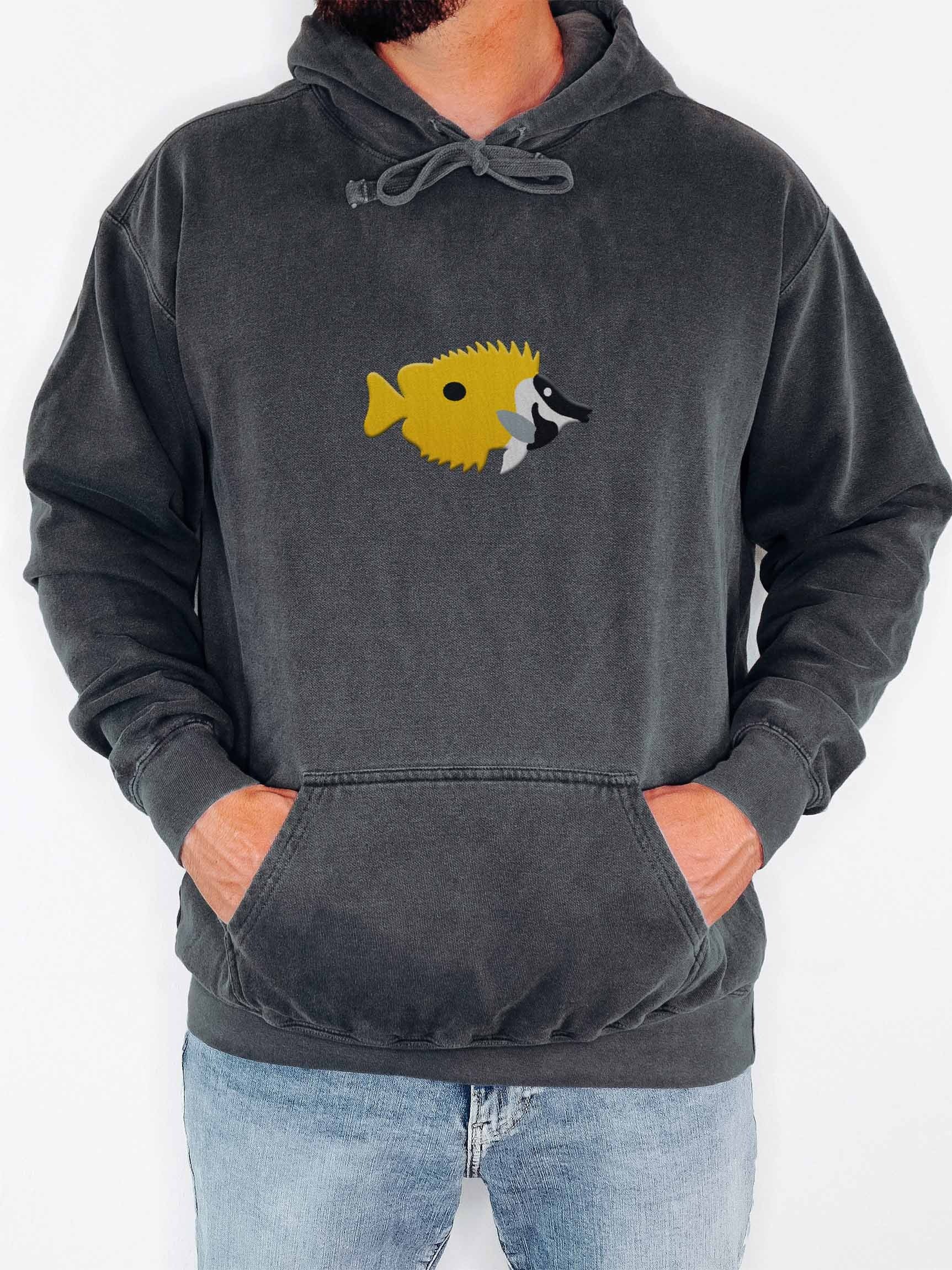 Foxface Rabbitfish Premium Hooded Sweatshirt (Embroidered) for Reef and Marine Aquarium Lovers product image (2)