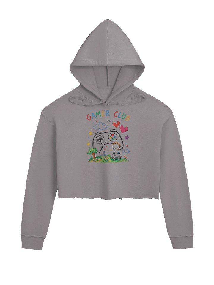 Gamer Club Rainbow Crop Hoodie product image (1)