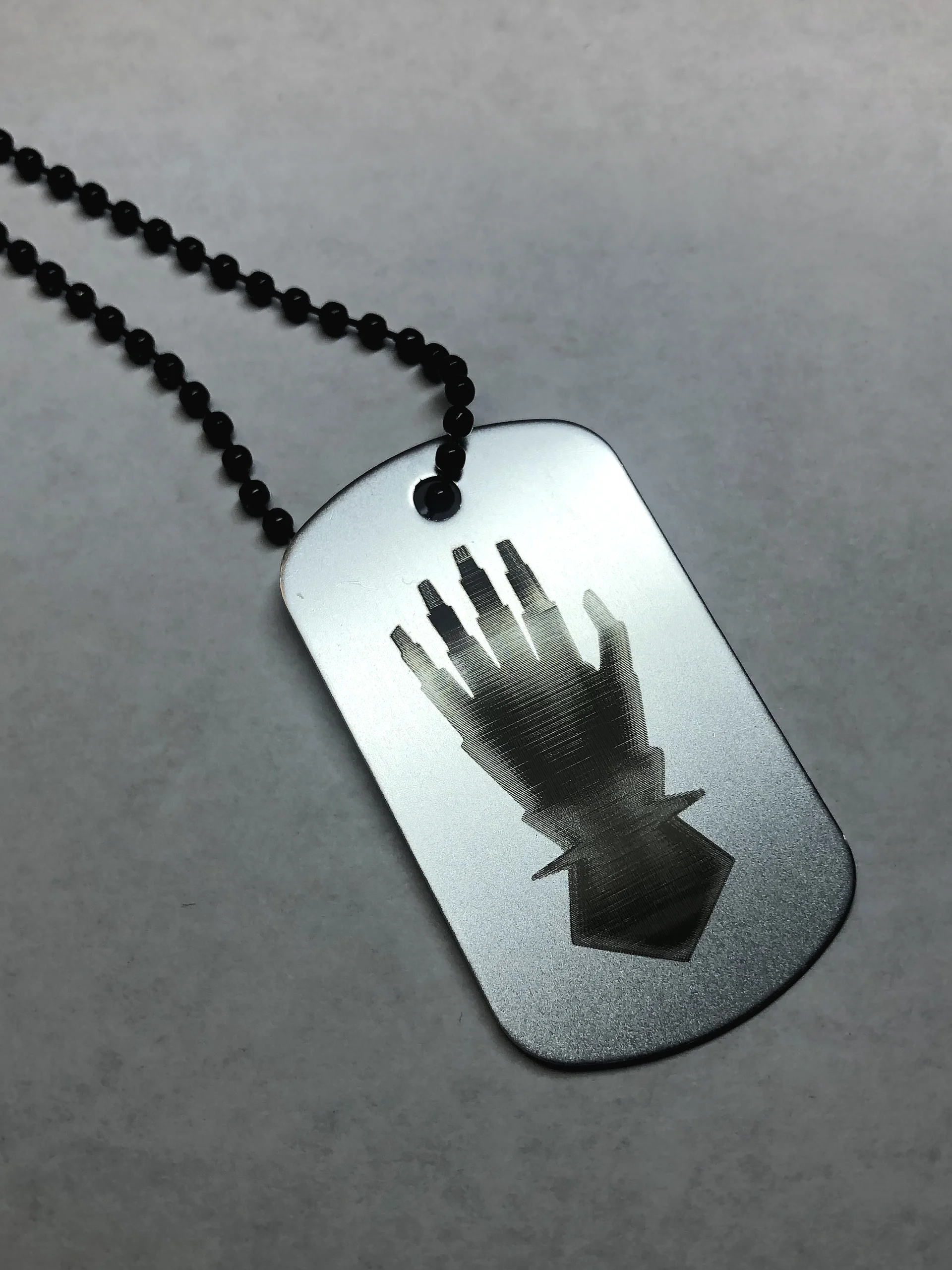 IRON - Engraved Dog Tag Pendant Necklace product image (1)