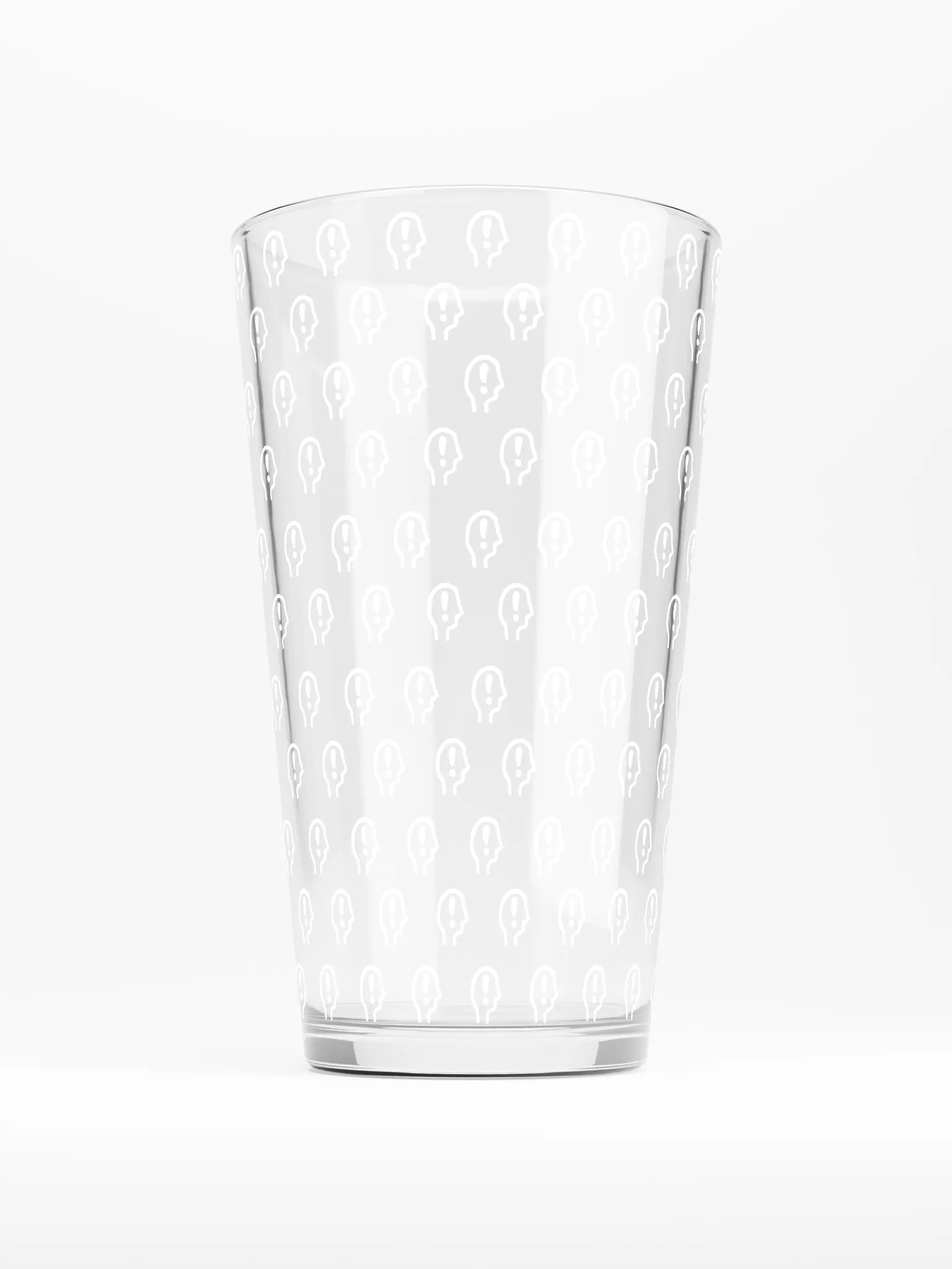 exclaiming mentally (repeating white design) pint glass product image (2)