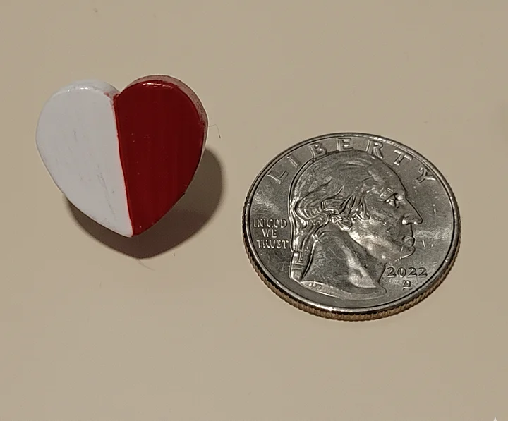 Two-toned split heart studs product image (2)