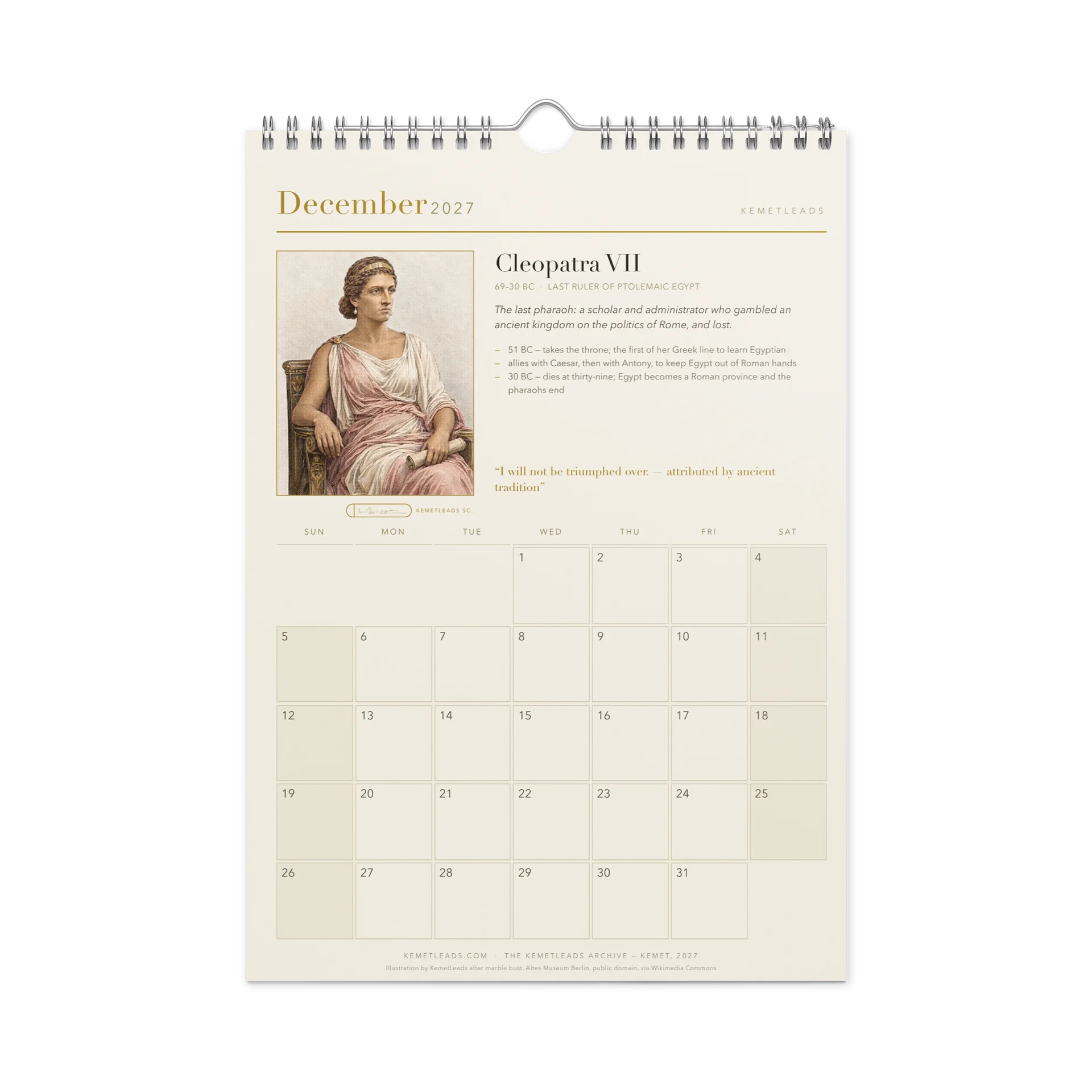 Kemet — 2027 Wall Calendar product image (4)
