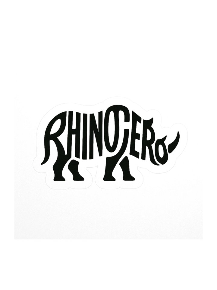 Rhinoceros Word Silhouette Kiss Cut Sticker product image (3)