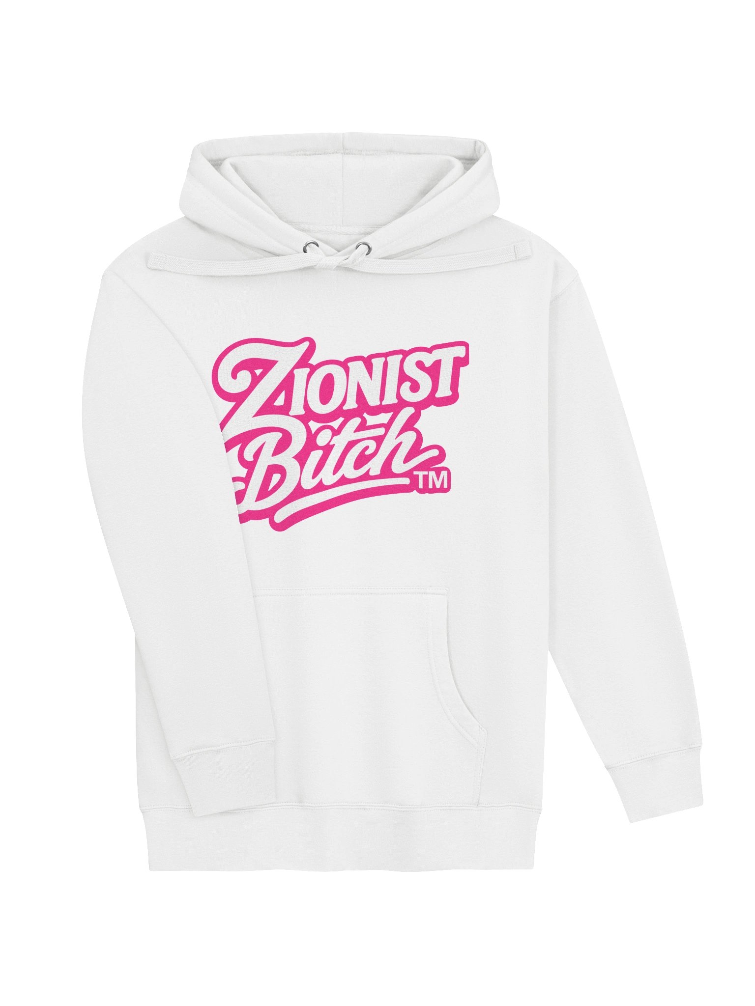 Zionist Bitch Script Hoodie (White) product image (3)