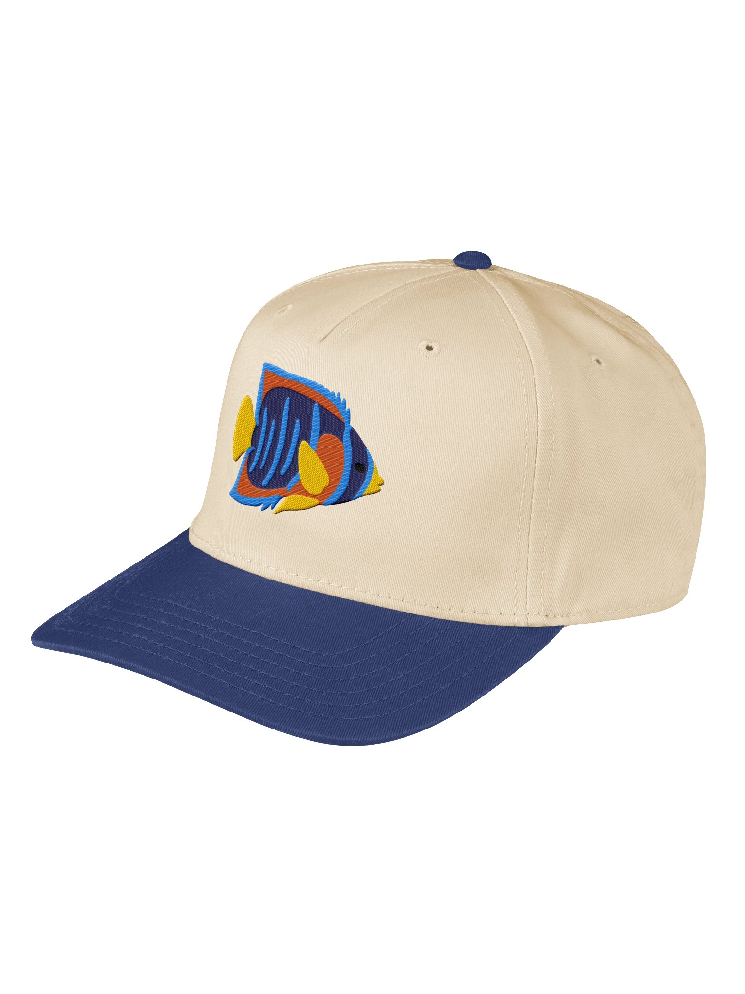 Juvenile Queen Angelfish Embroidered Mid-Profile Baseball Cap | Saltwater Reef Aquarium Fish Hat product image (5)
