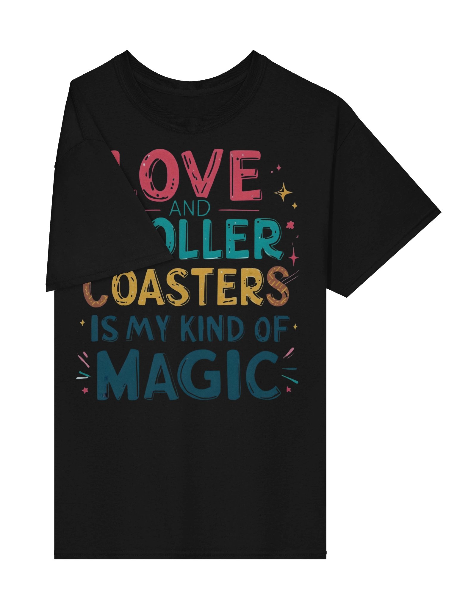 Love and Roller Coasters Is My Kind of Magic – Theme Park T-Shirt product image (3)