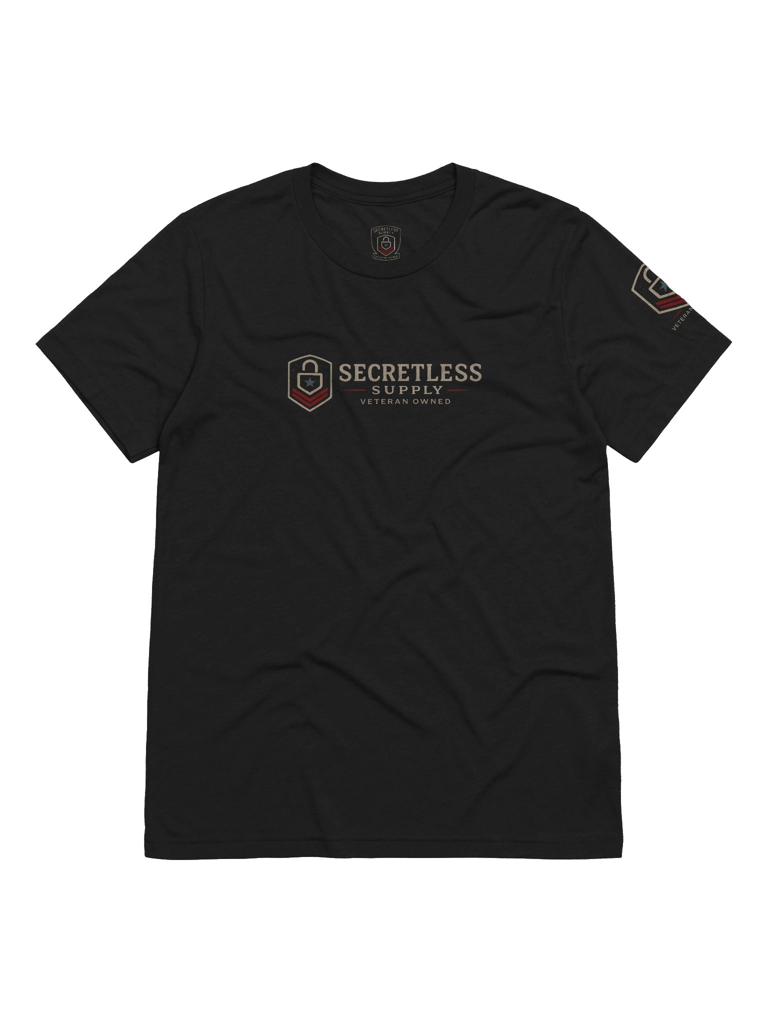 Red, white, and redacted T-shirt product image (1)