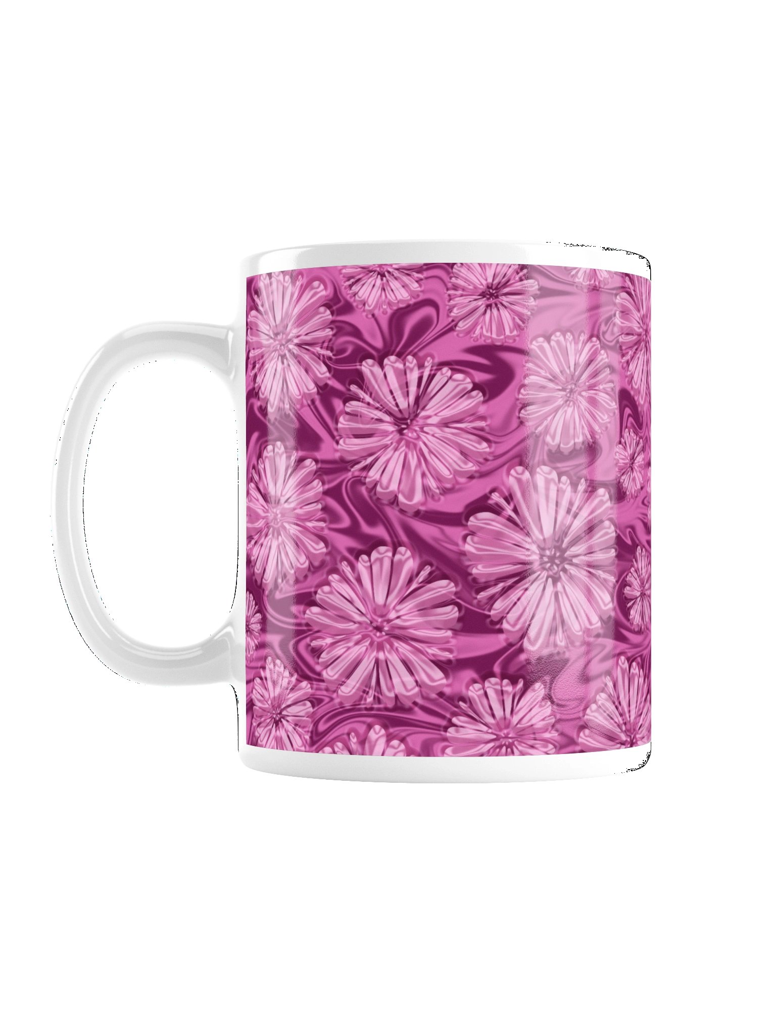Fuchsia Plum Abstract Floral Mug product image (1)