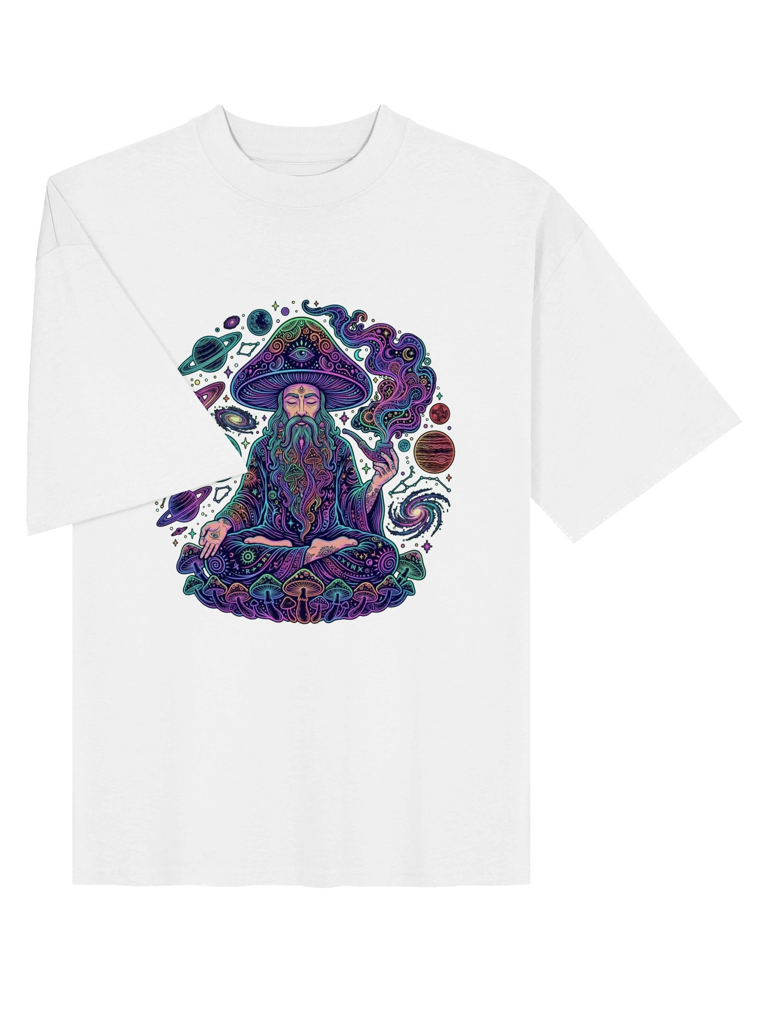 Meditating Mushroom Wizard T-Shirt product image (3)