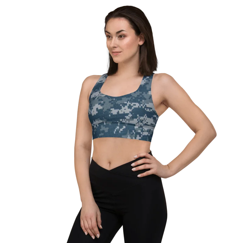 U.S. Navy Camouflage Longline Sports Bra product image (2)