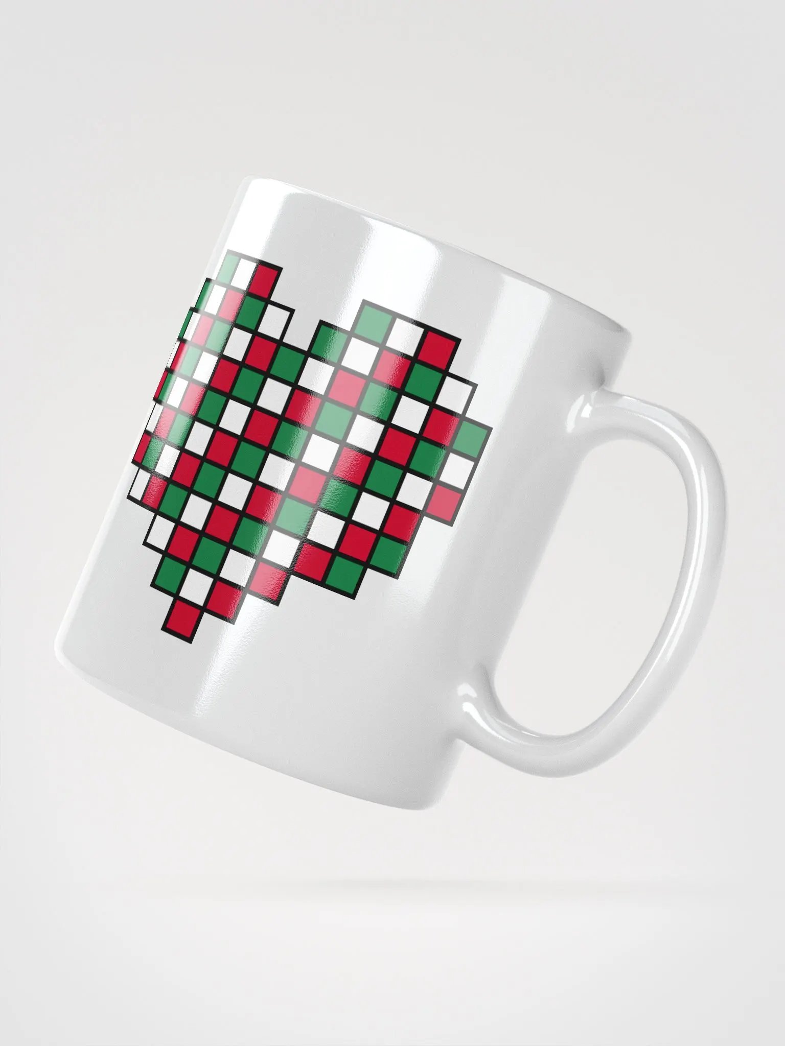 Candy Cane Heart White Glossy Mug product image (3)