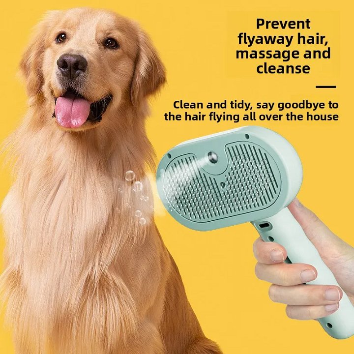 Steam Spray Pet Brush – Self Cleaning Deshedding Comb product image (2)