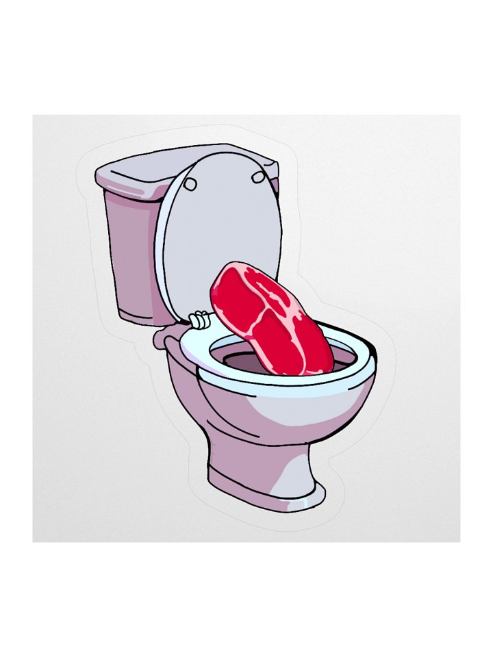 Toilet Steak Sticker product image (1)