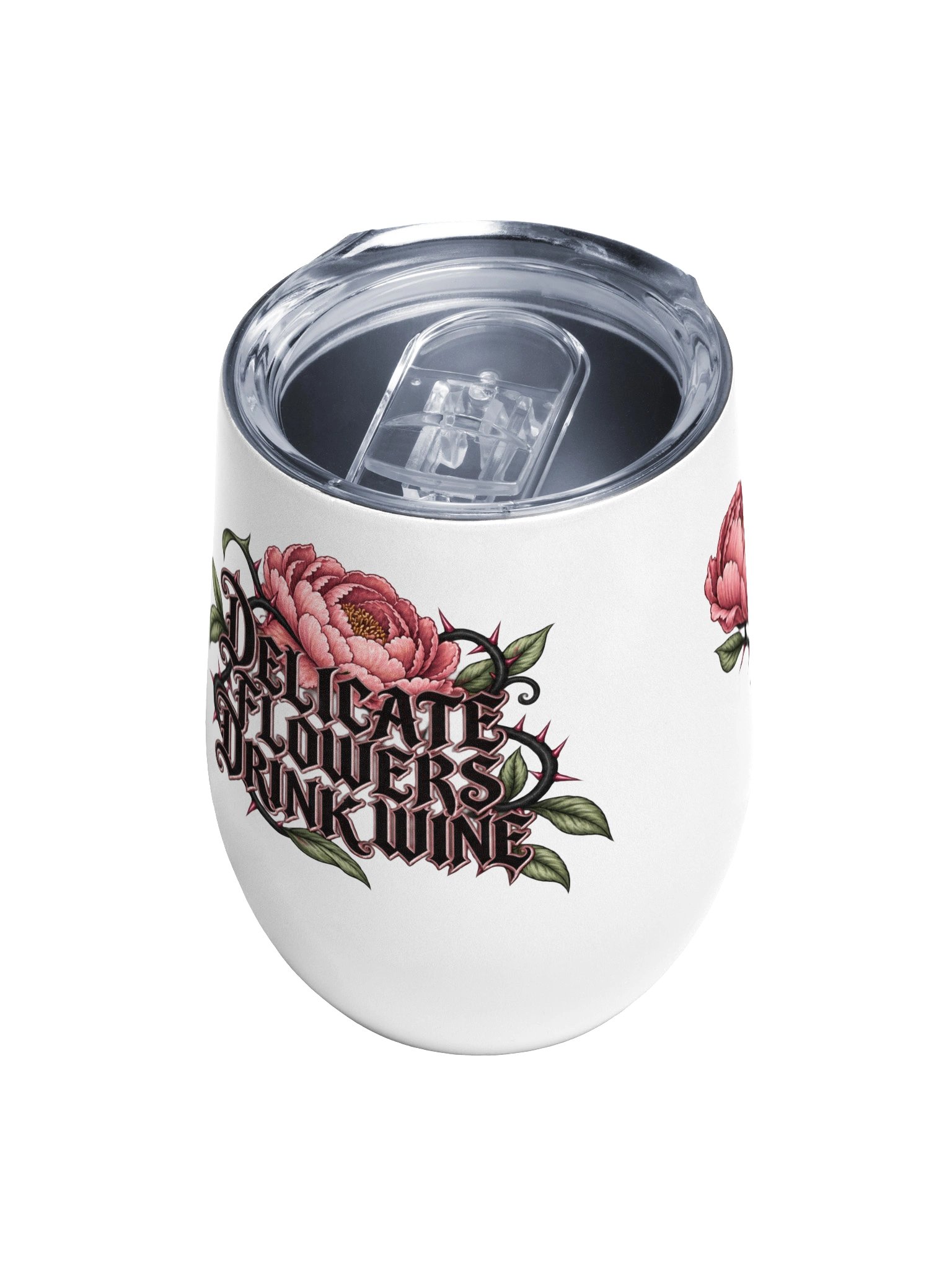 Delicate Flowers Drink Wine – Wine Tumbler product image (4)