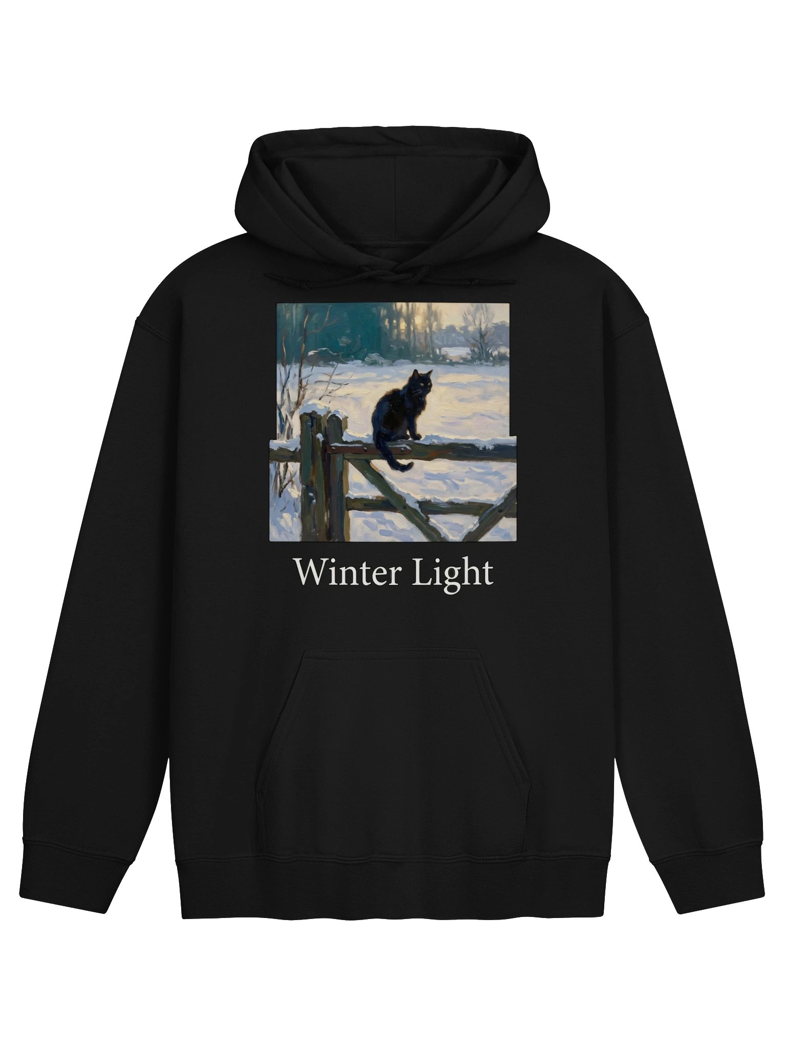 Winter Fence Cat Hoodie product image (1)