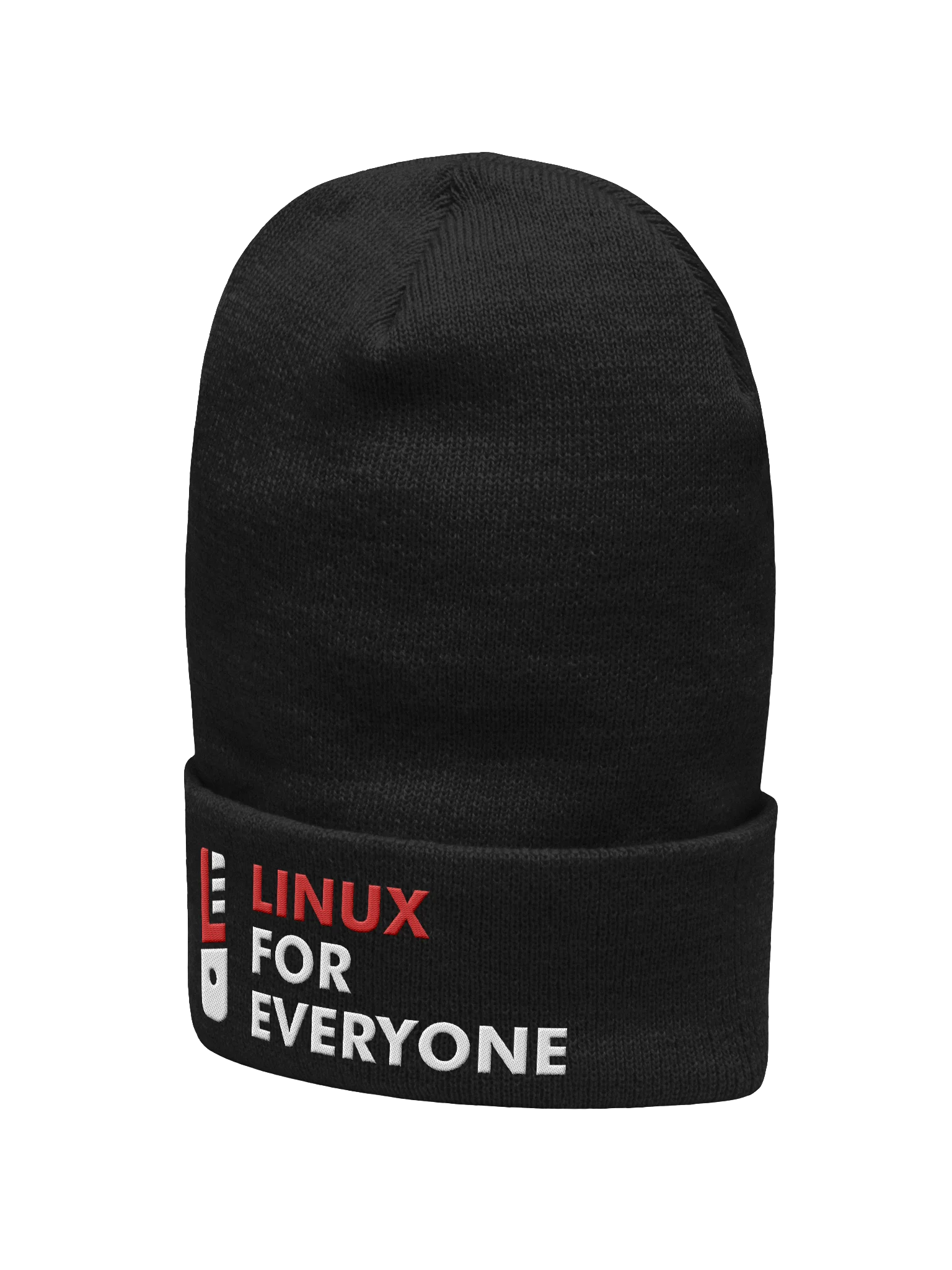 L4E Cuffed Beanie: Dark Mode Crimson product image (4)