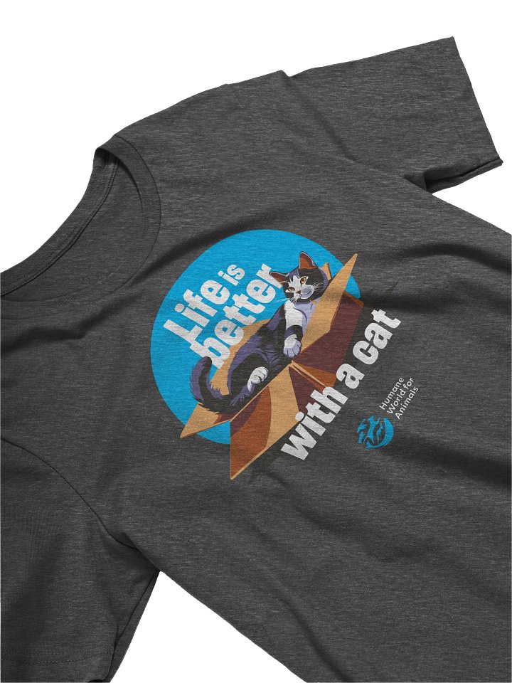 Life is better with a cat - T-shirt product image (2)