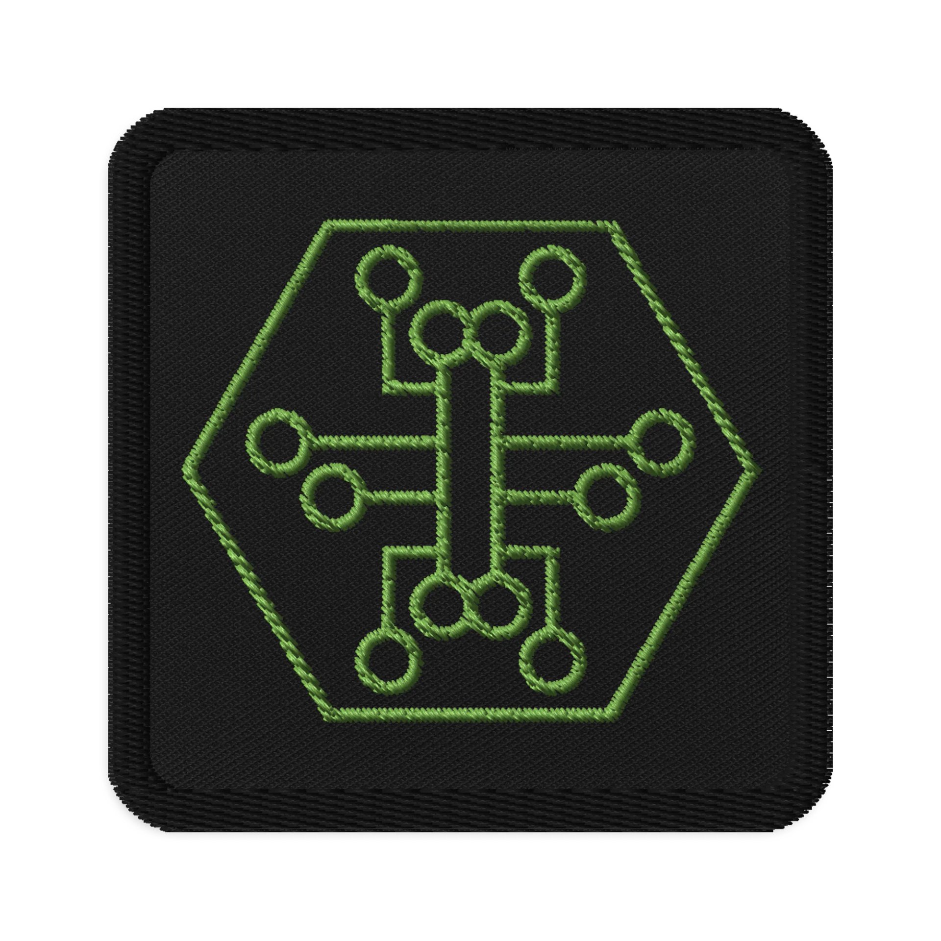 embroidered patch, green product image (1)