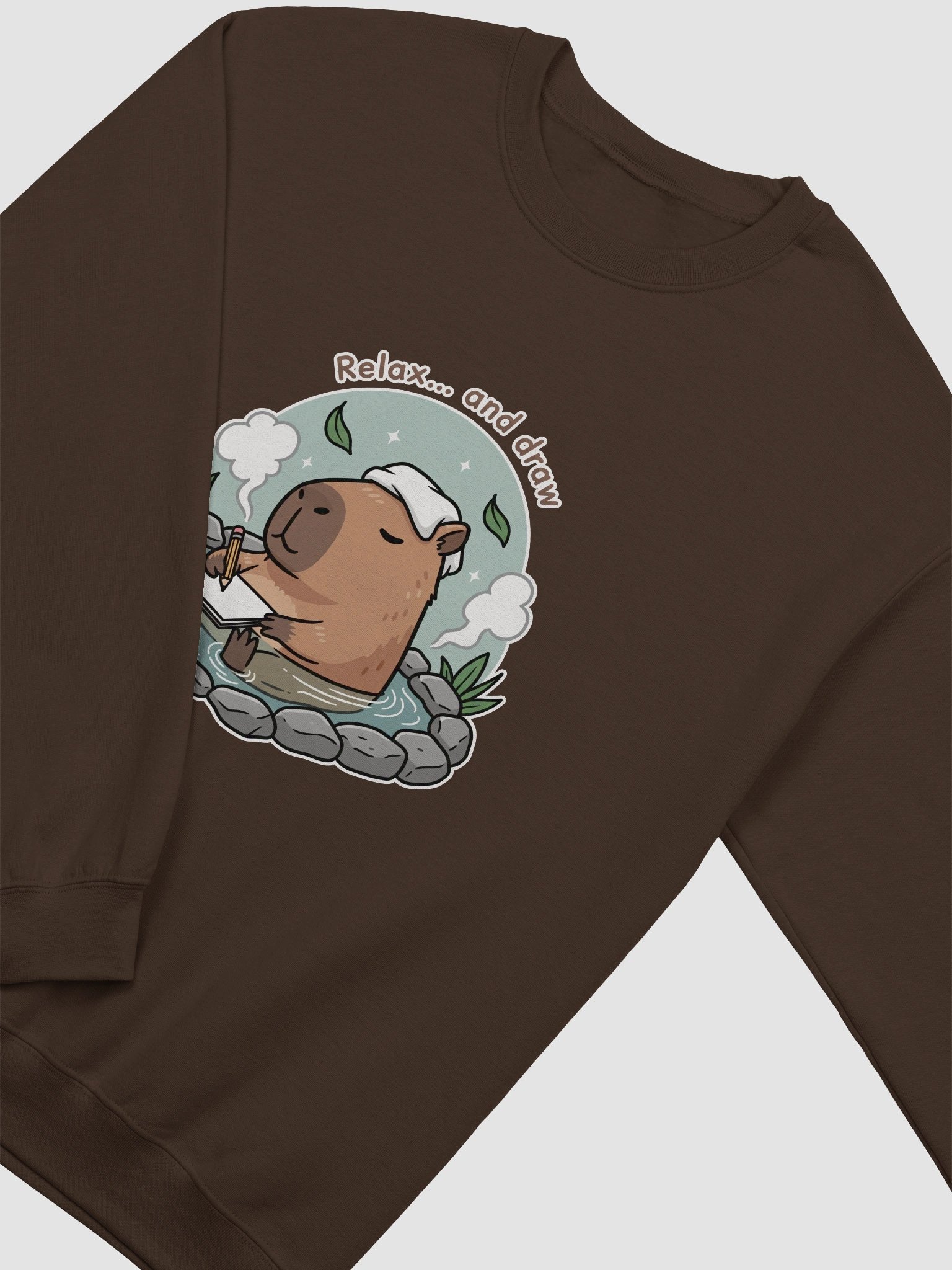 Capybara Sketch Spa Crewneck Sweatshirt product image (15)