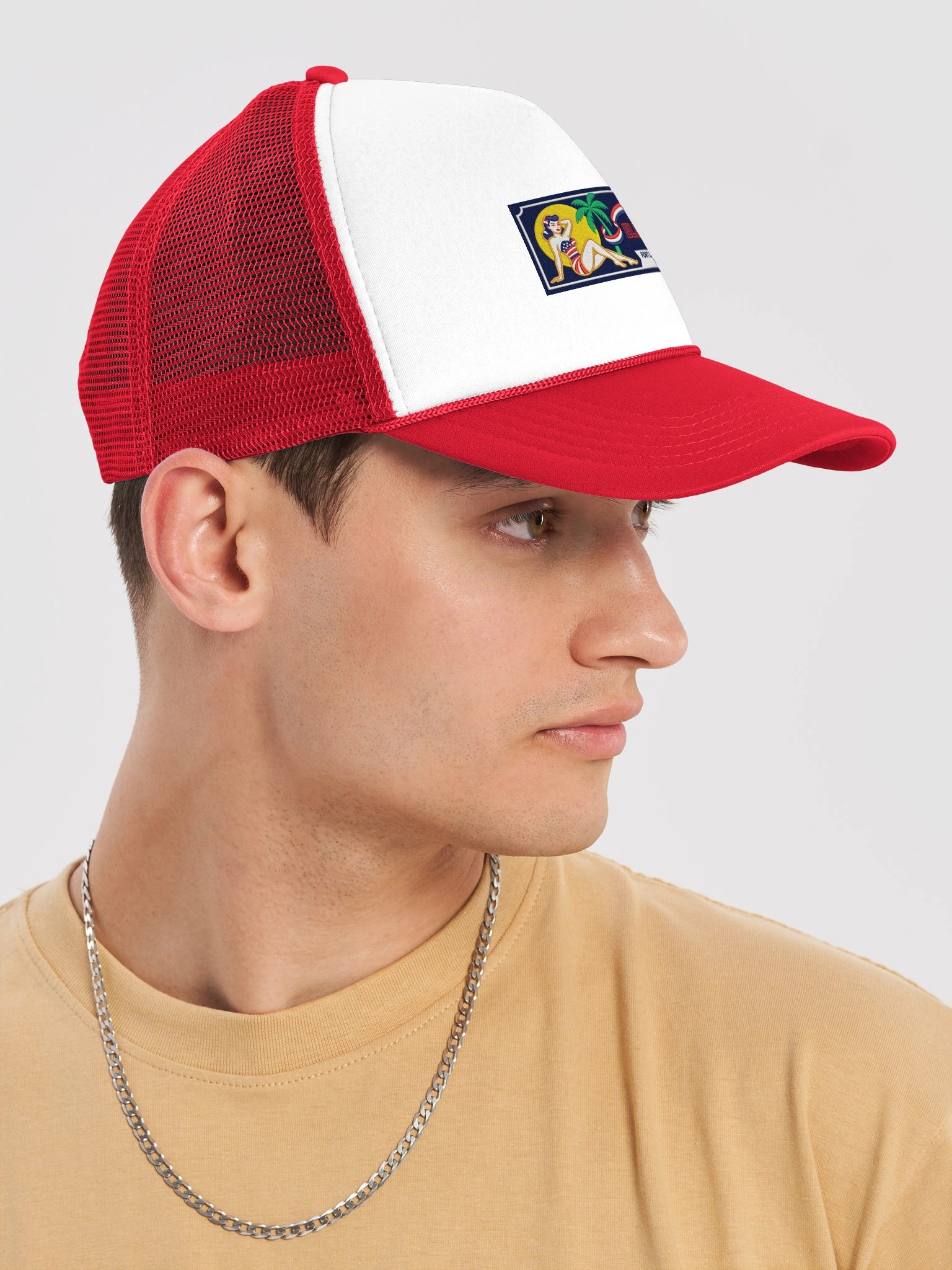 Elbo Room America 250 Retro Foam Trucker Hat | Pin-Up Beach Cap product image (6)
